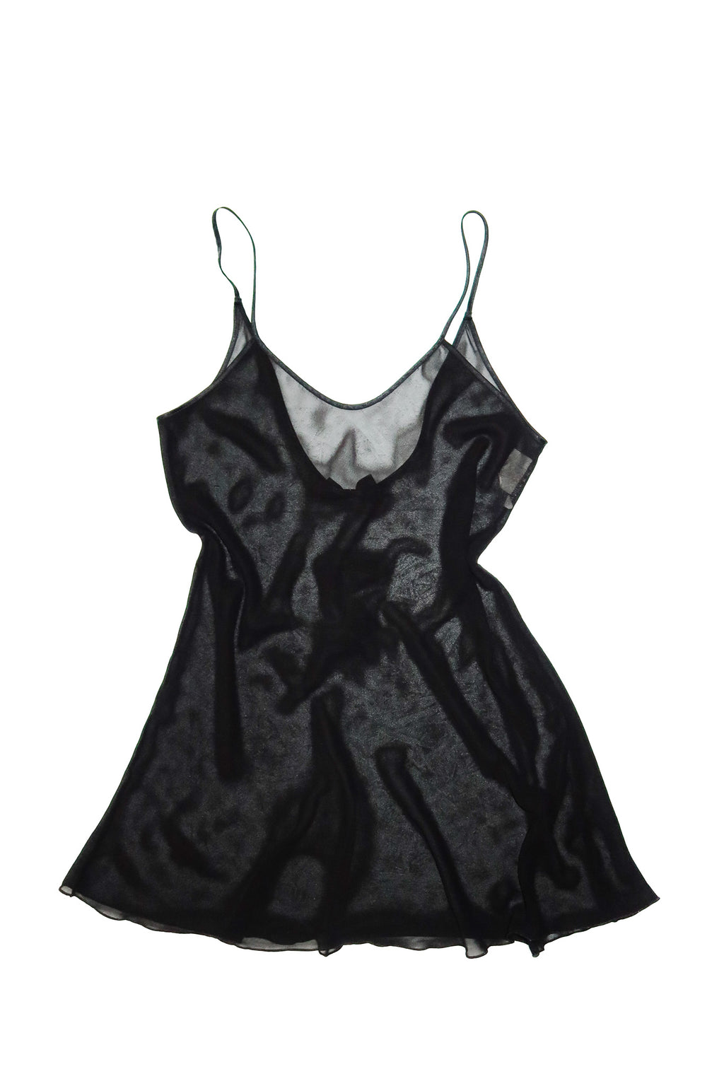 undercover wear sheer bow mini dress black.