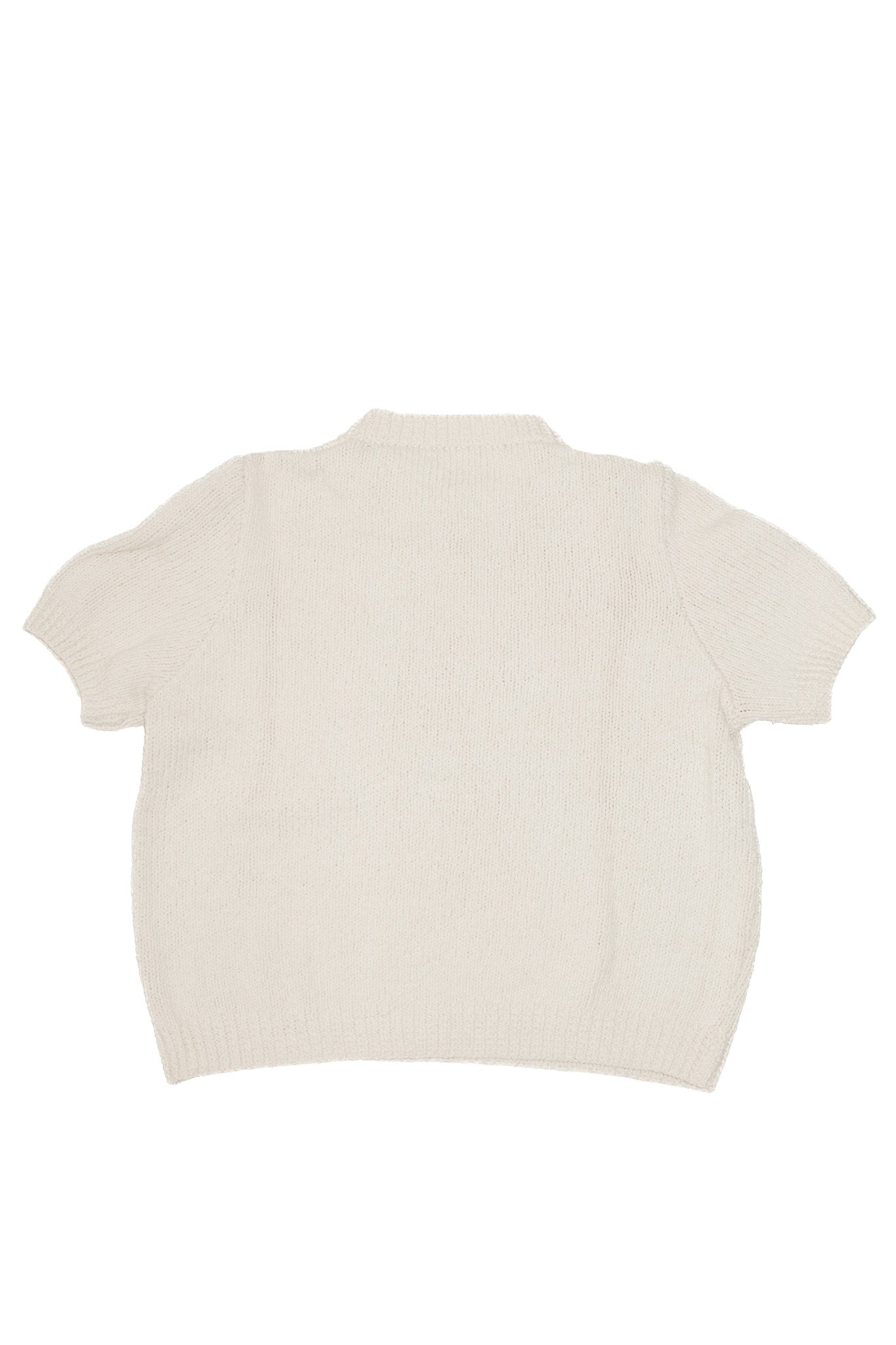 70’s wool knit cropped tee cream.