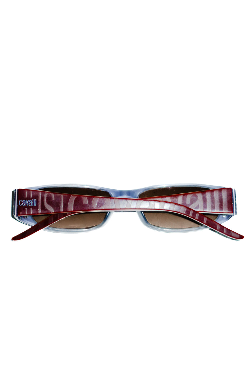 roberto cavalli logo wrap sunglasses burgundy.