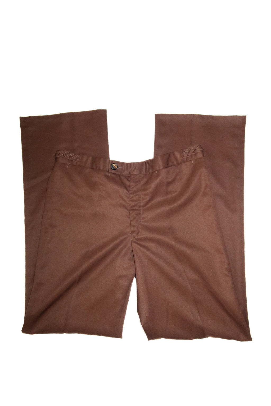 1970’s tailored flare trousers chocolate brown.