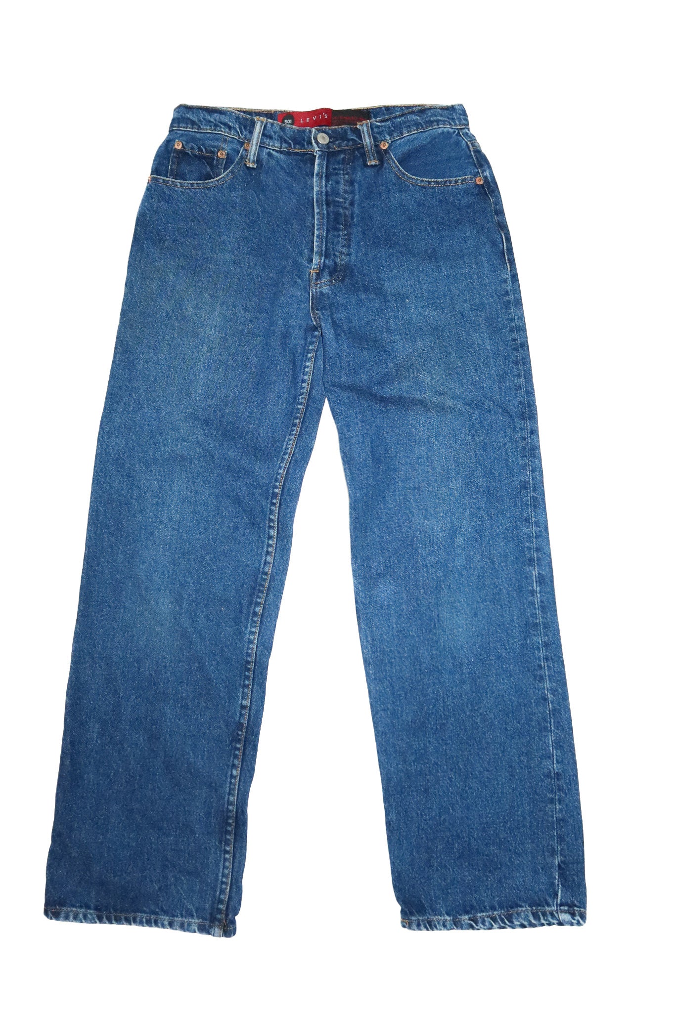 1990’s levi’s 501 straight leg jeans blue.