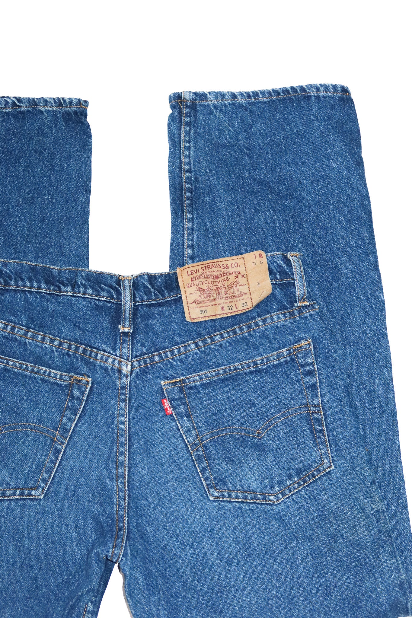 1990’s levi’s 501 straight leg jeans blue.
