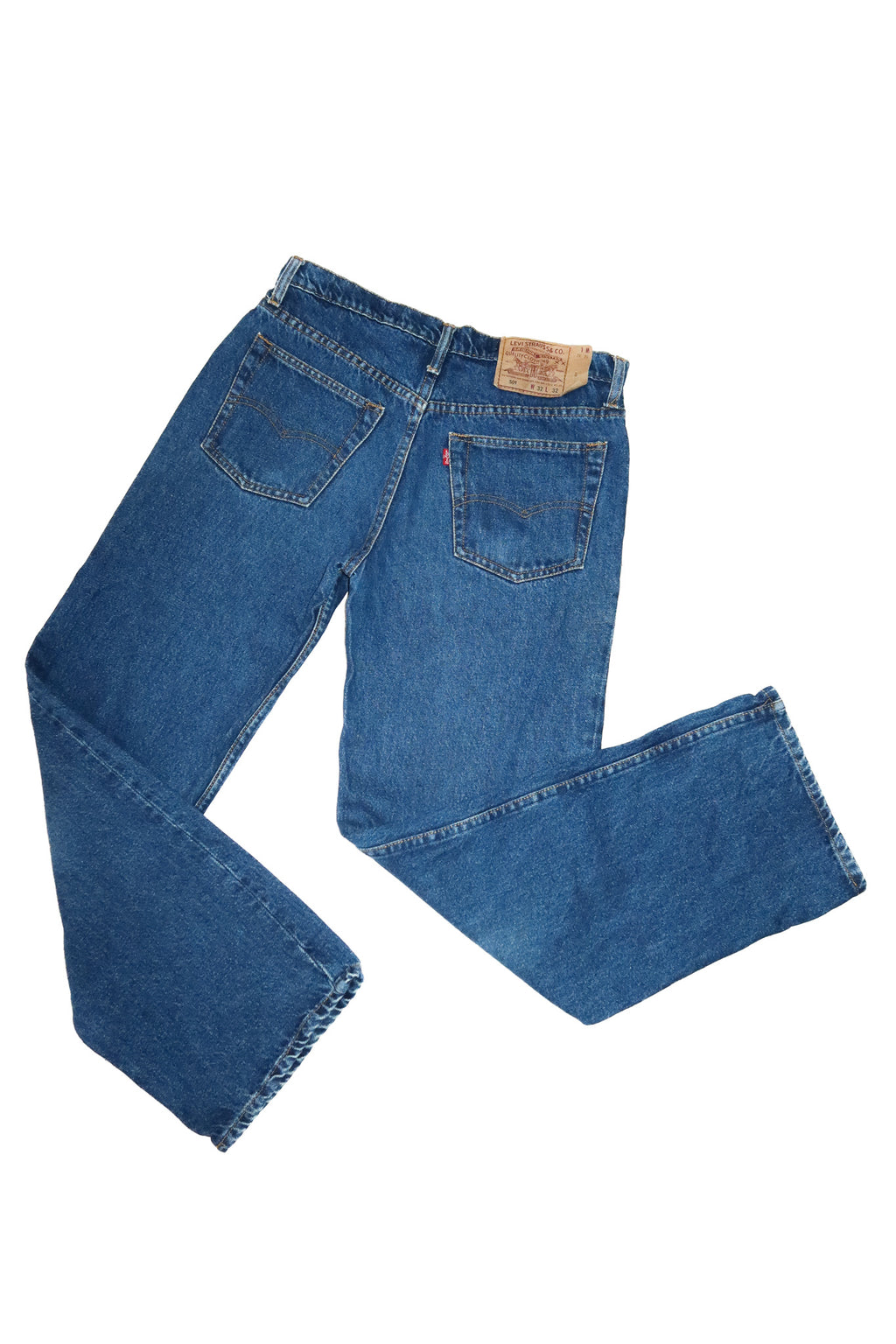 1990’s levi’s 501 straight leg jeans blue.