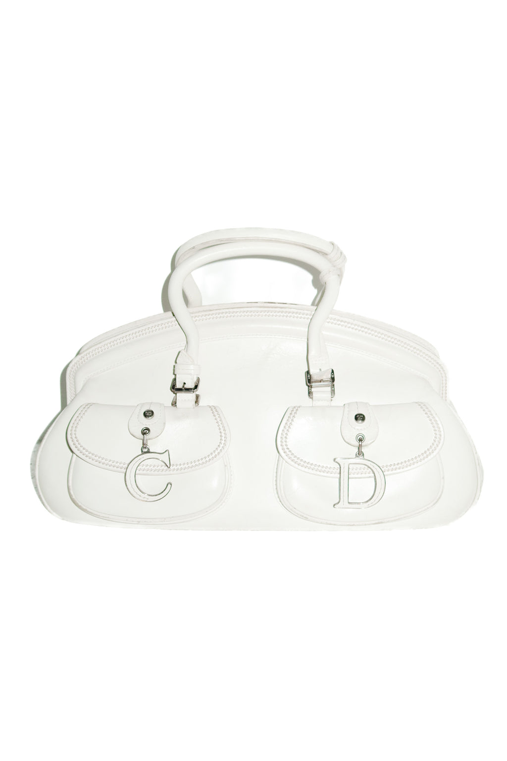 christian dior runway detective bag white.