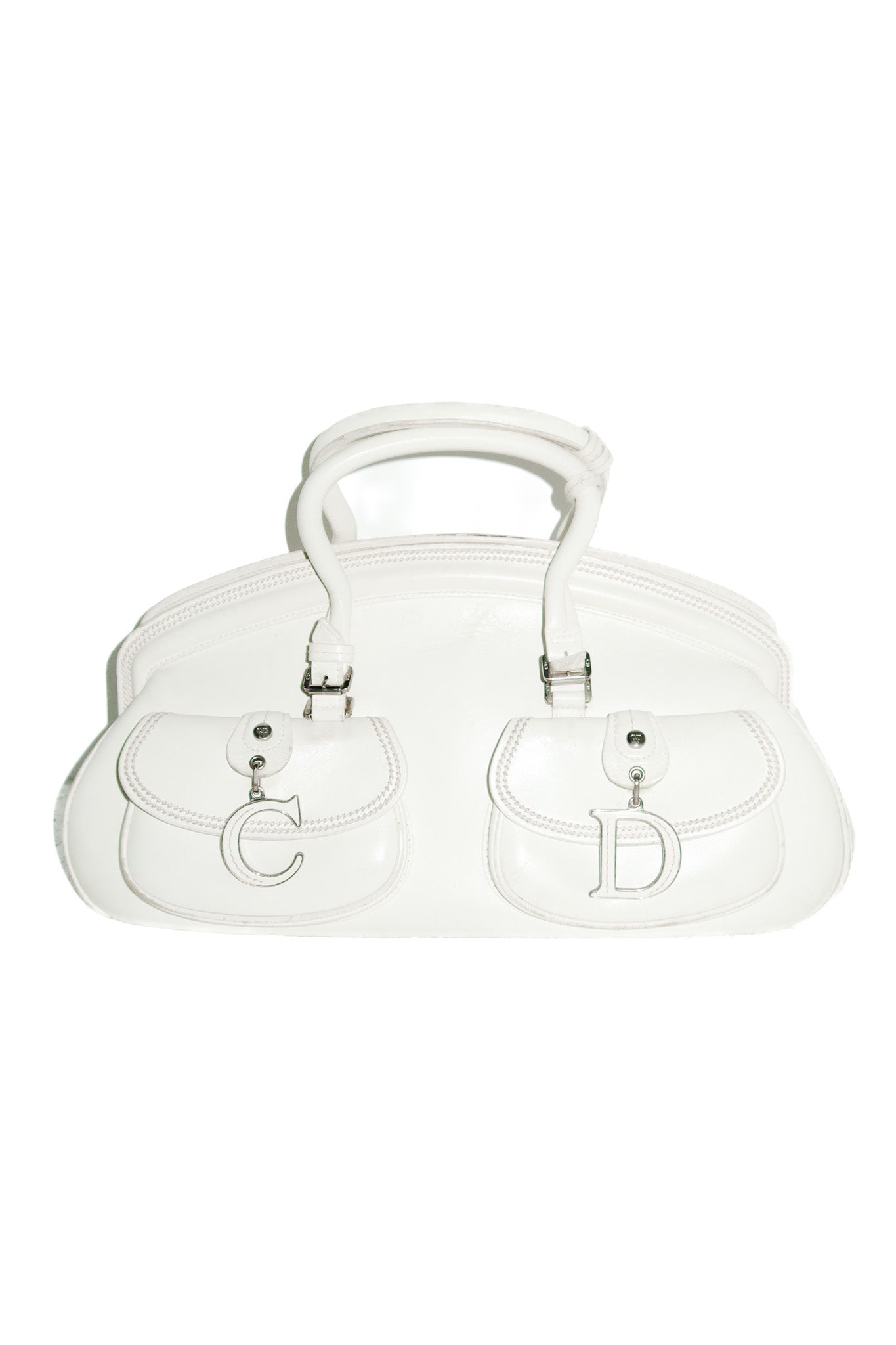 christian dior runway detective bag white.