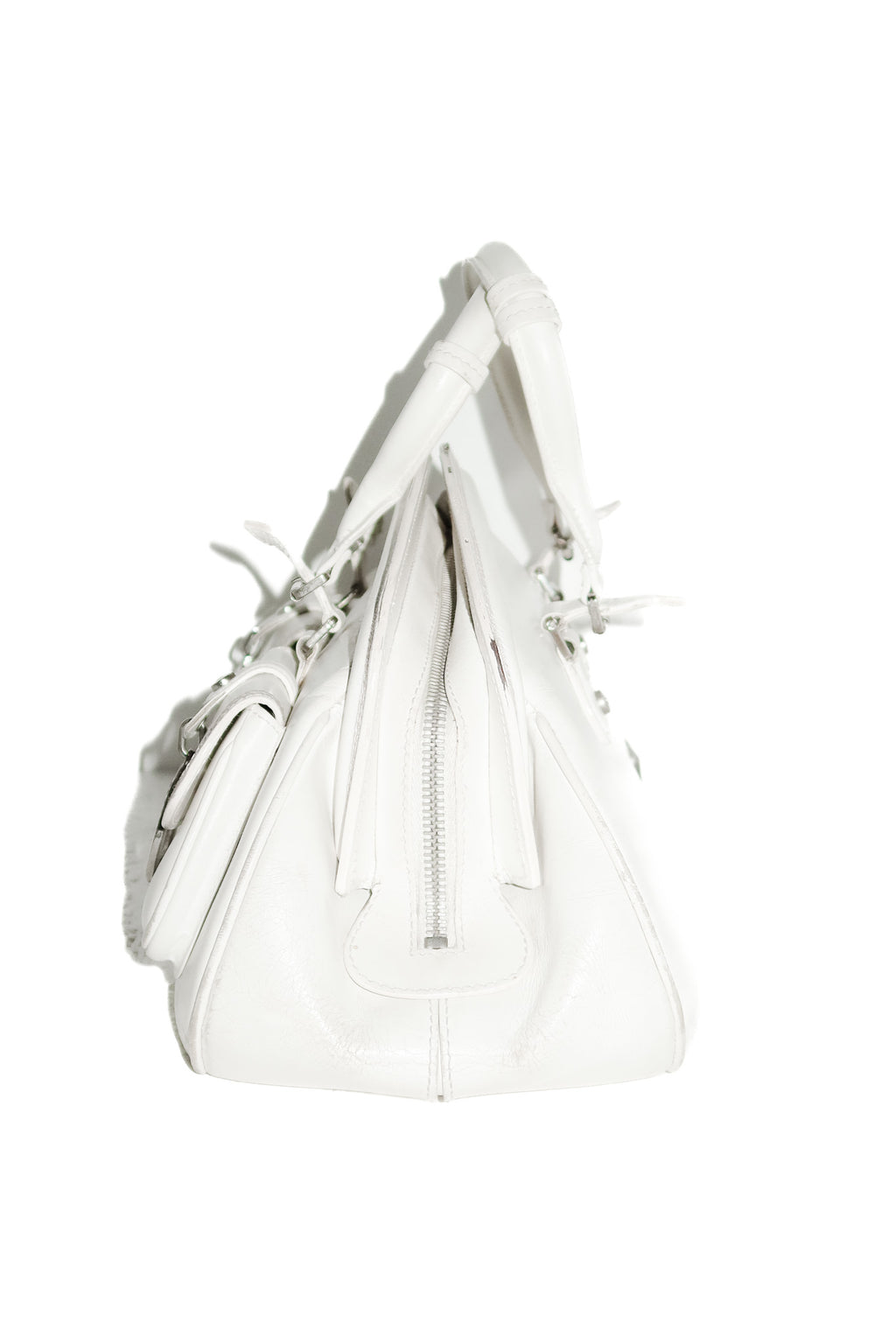 christian dior runway detective bag white.