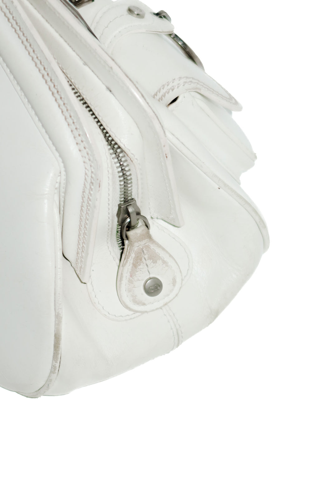 christian dior runway detective bag white.