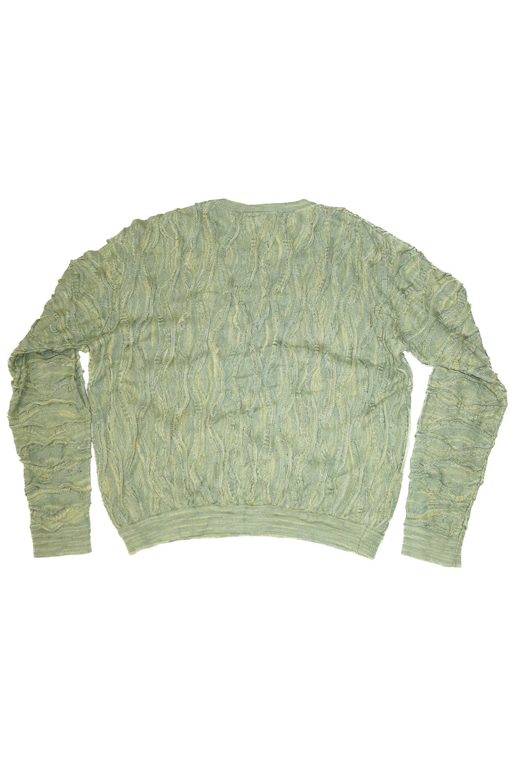 1990’s purely australian textured cotton knit jumper green.