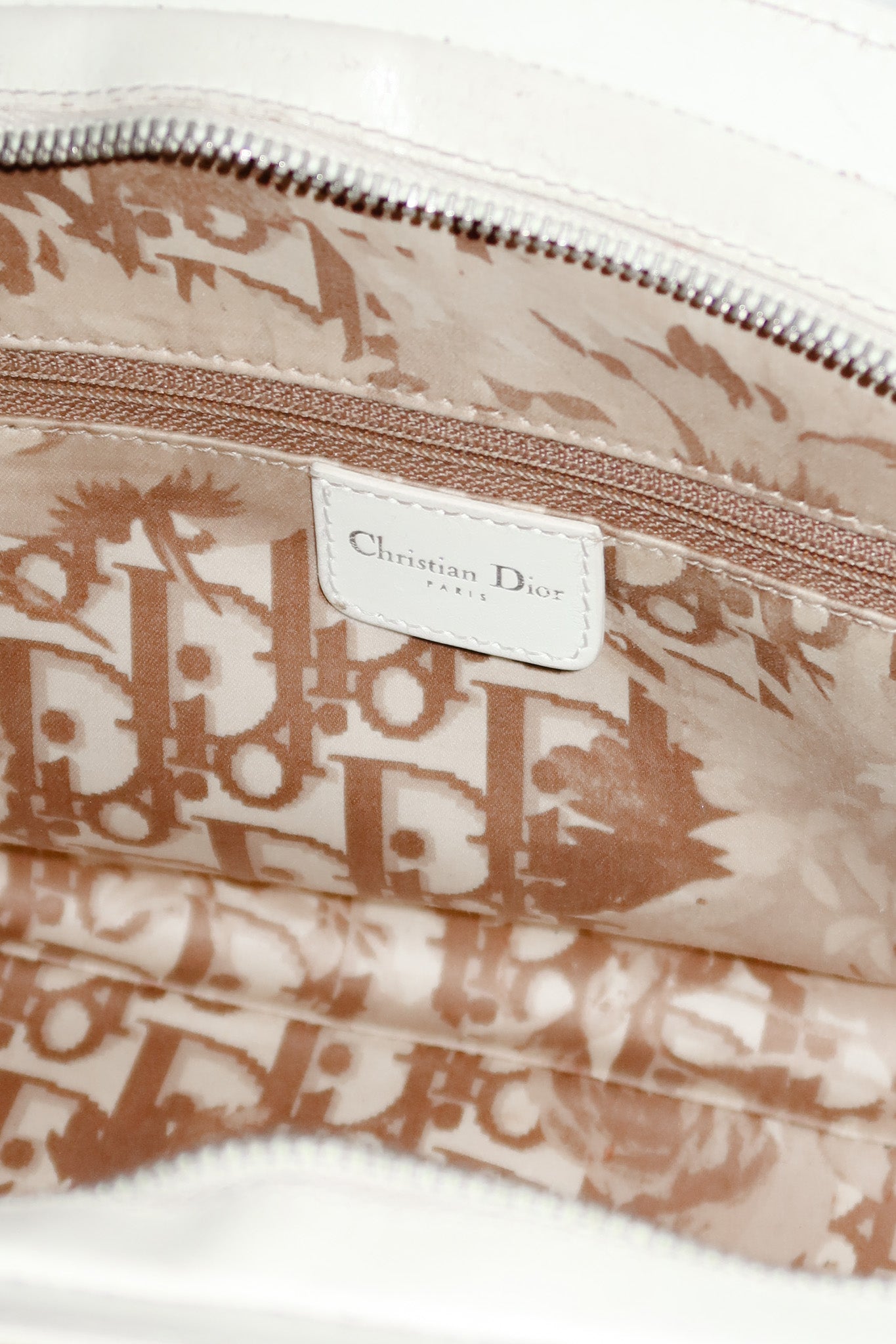 christian dior runway detective bag white.