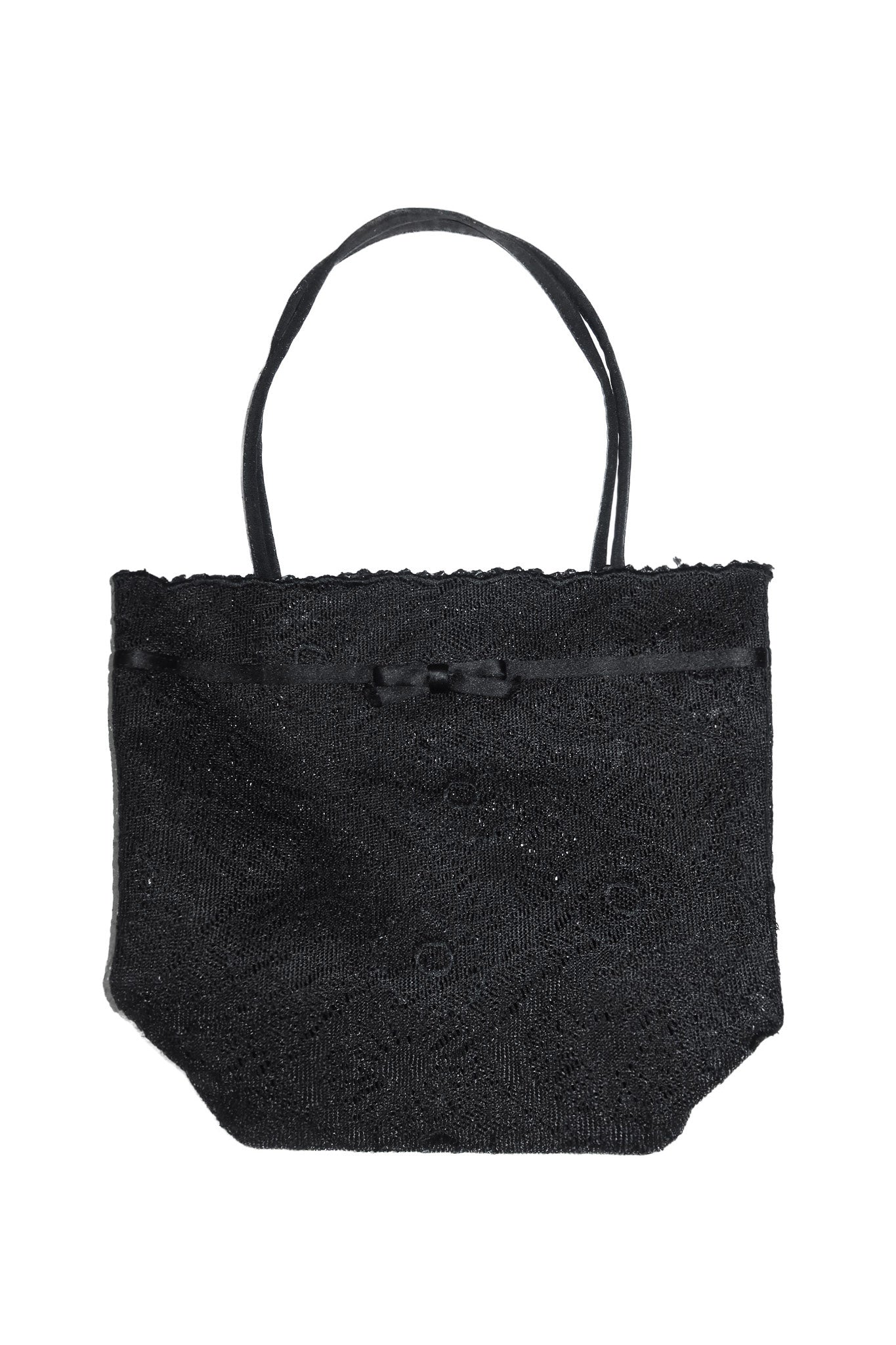 2000’s lace mesh mini bucket handbag black.
