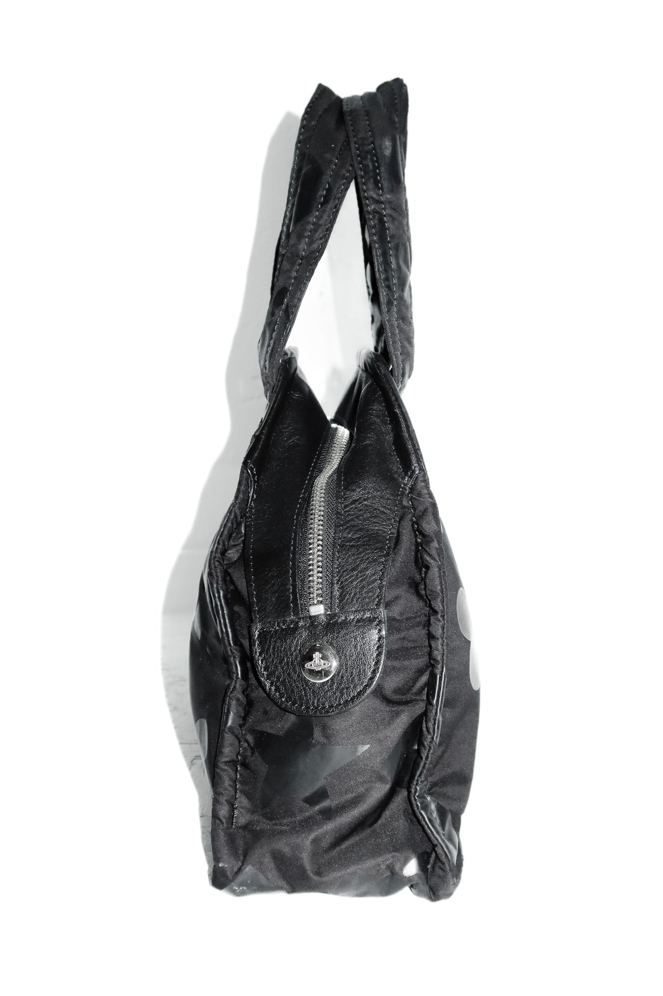 vivienne westwood nylon orb yasmine handbag black.