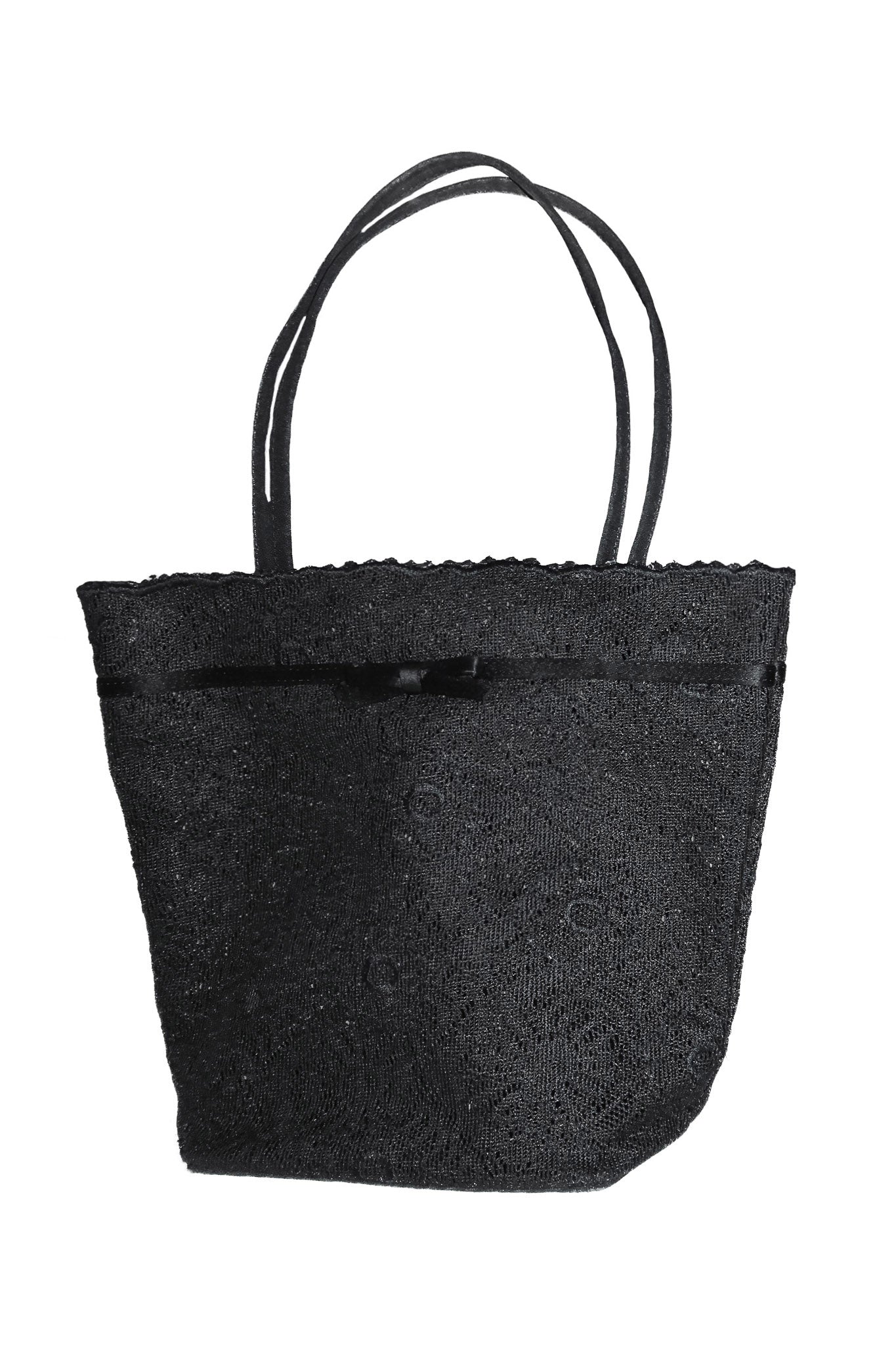 2000’s lace mesh mini bucket handbag black.