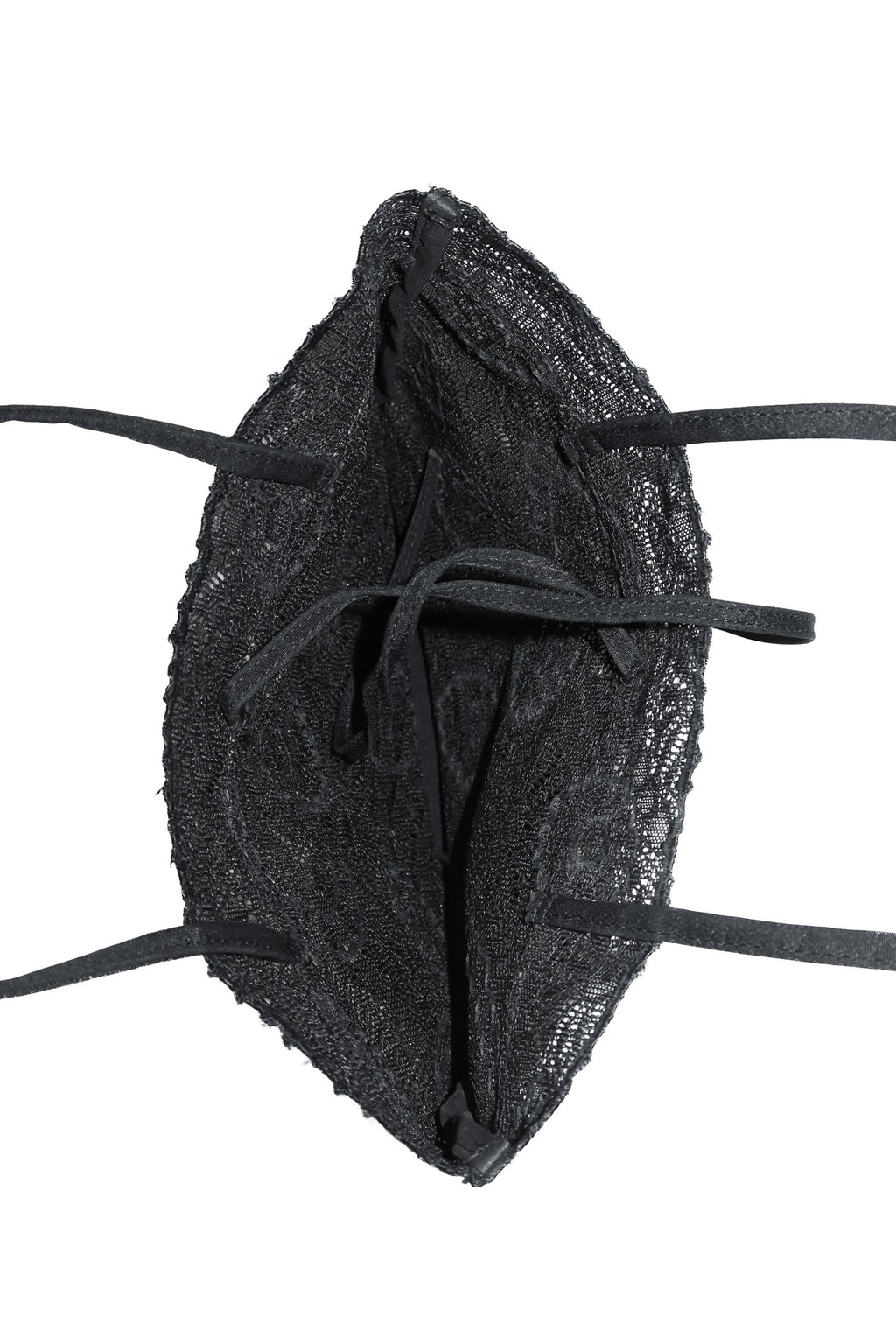 2000’s lace mesh mini bucket handbag black.