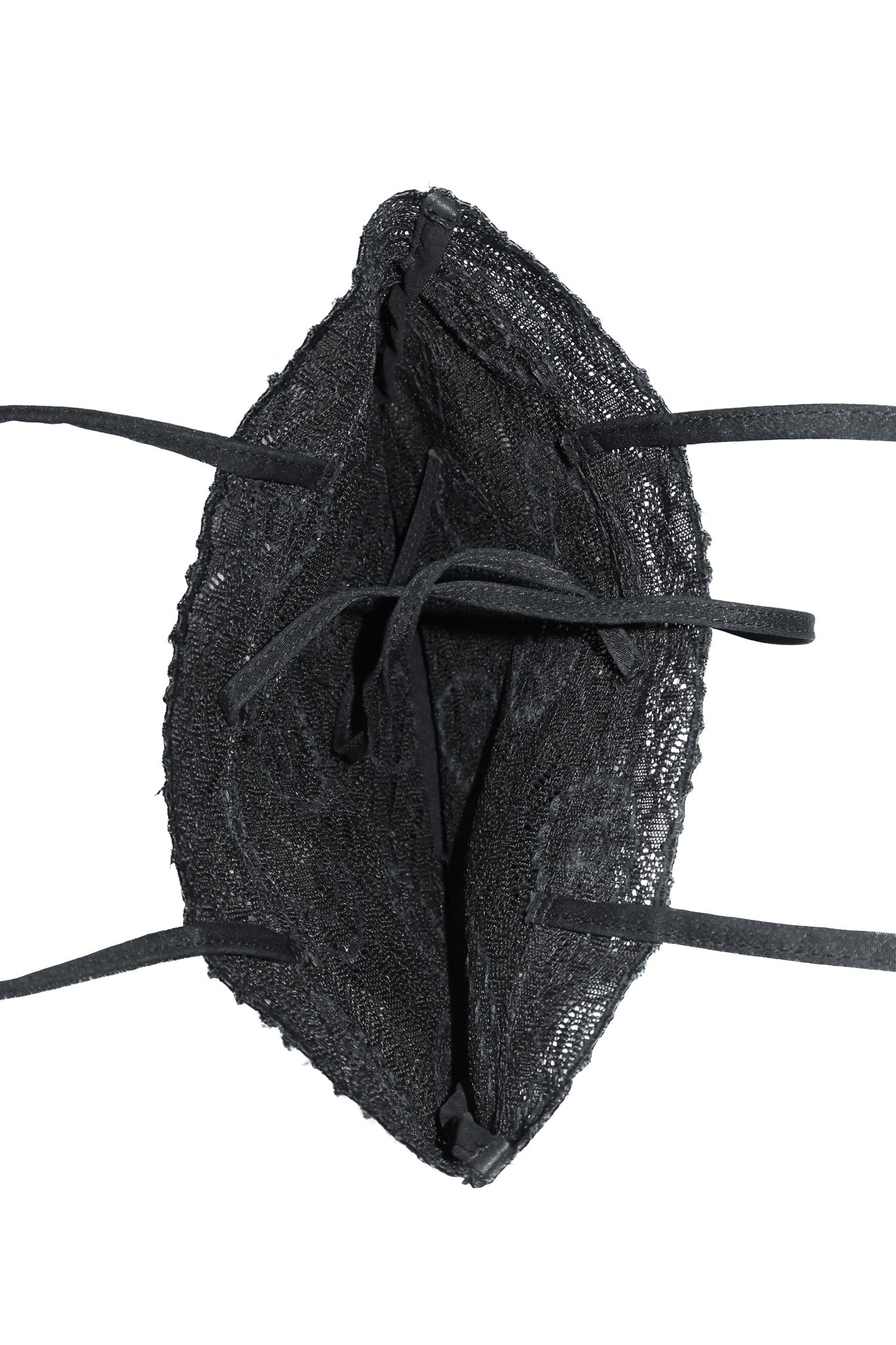 2000’s lace mesh mini bucket handbag black.