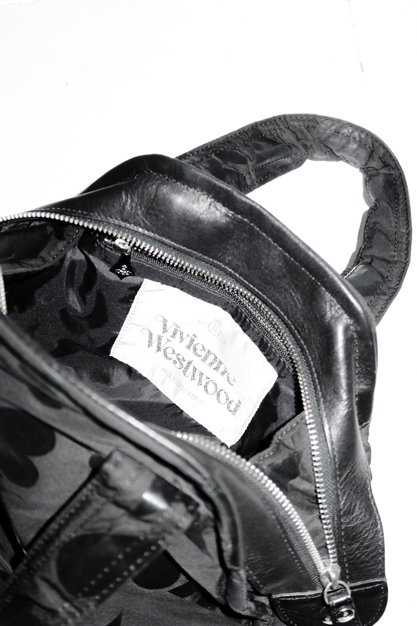 vivienne westwood nylon orb yasmine handbag black.