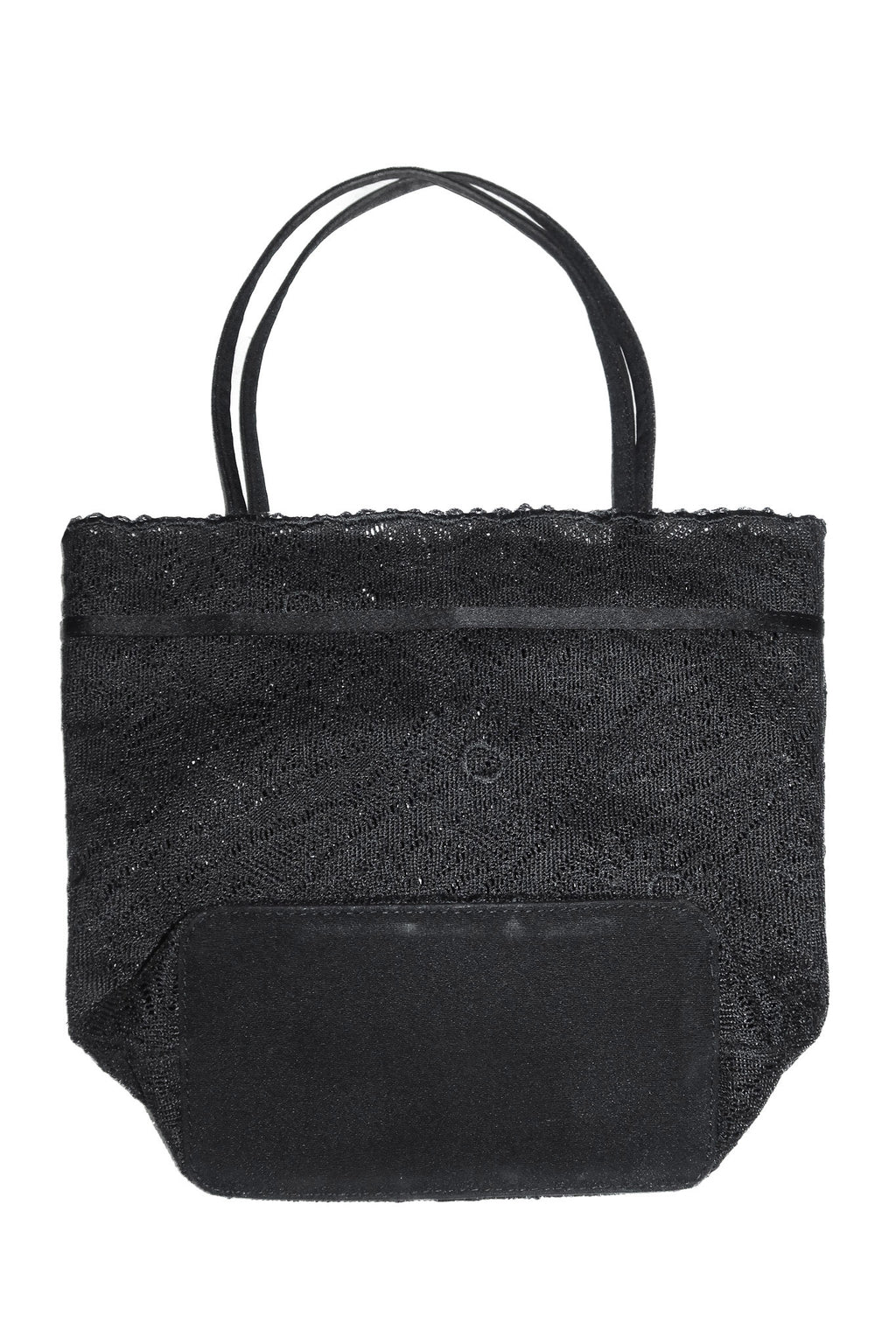 2000’s lace mesh mini bucket handbag black.