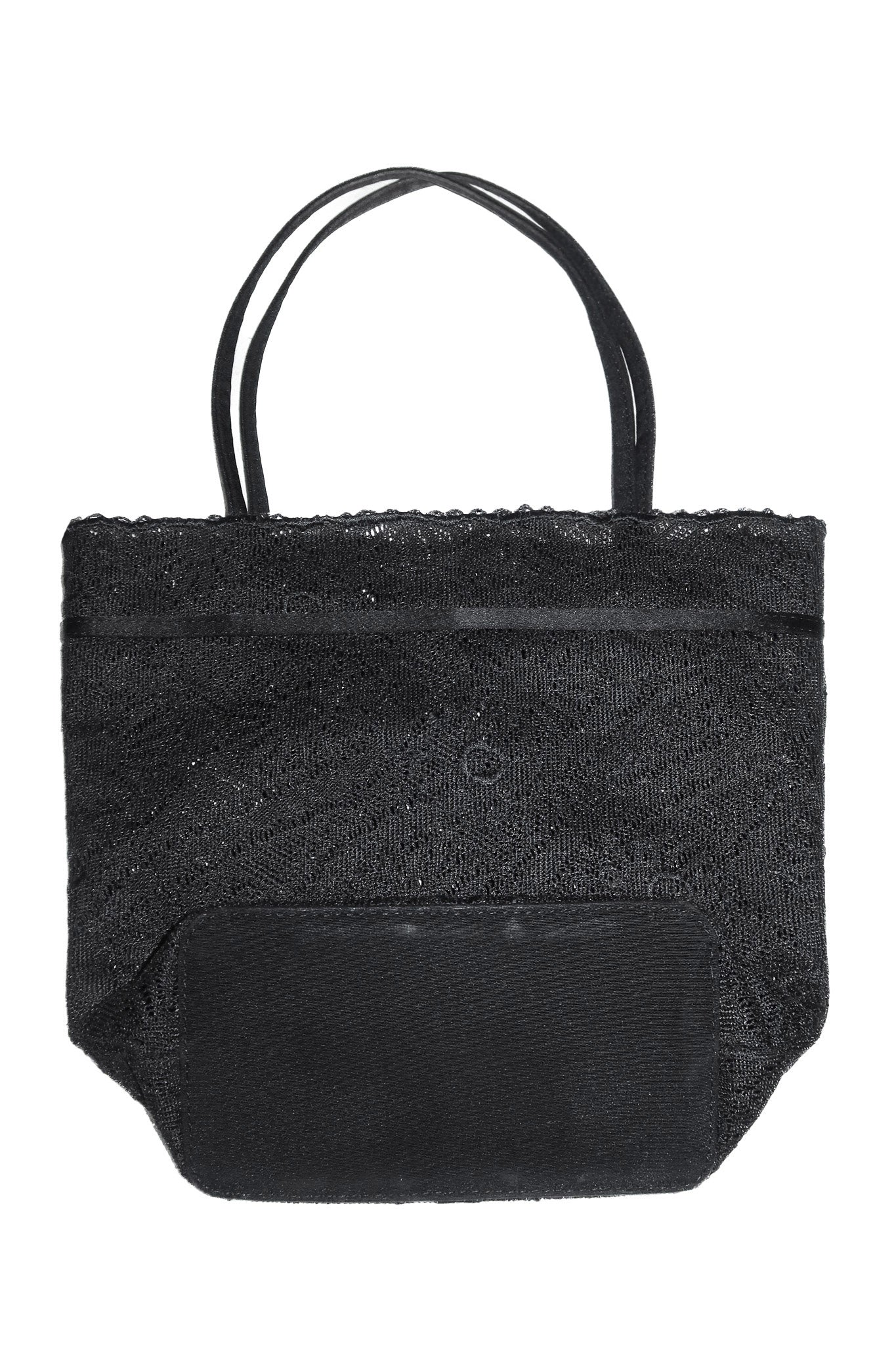 2000’s lace mesh mini bucket handbag black.