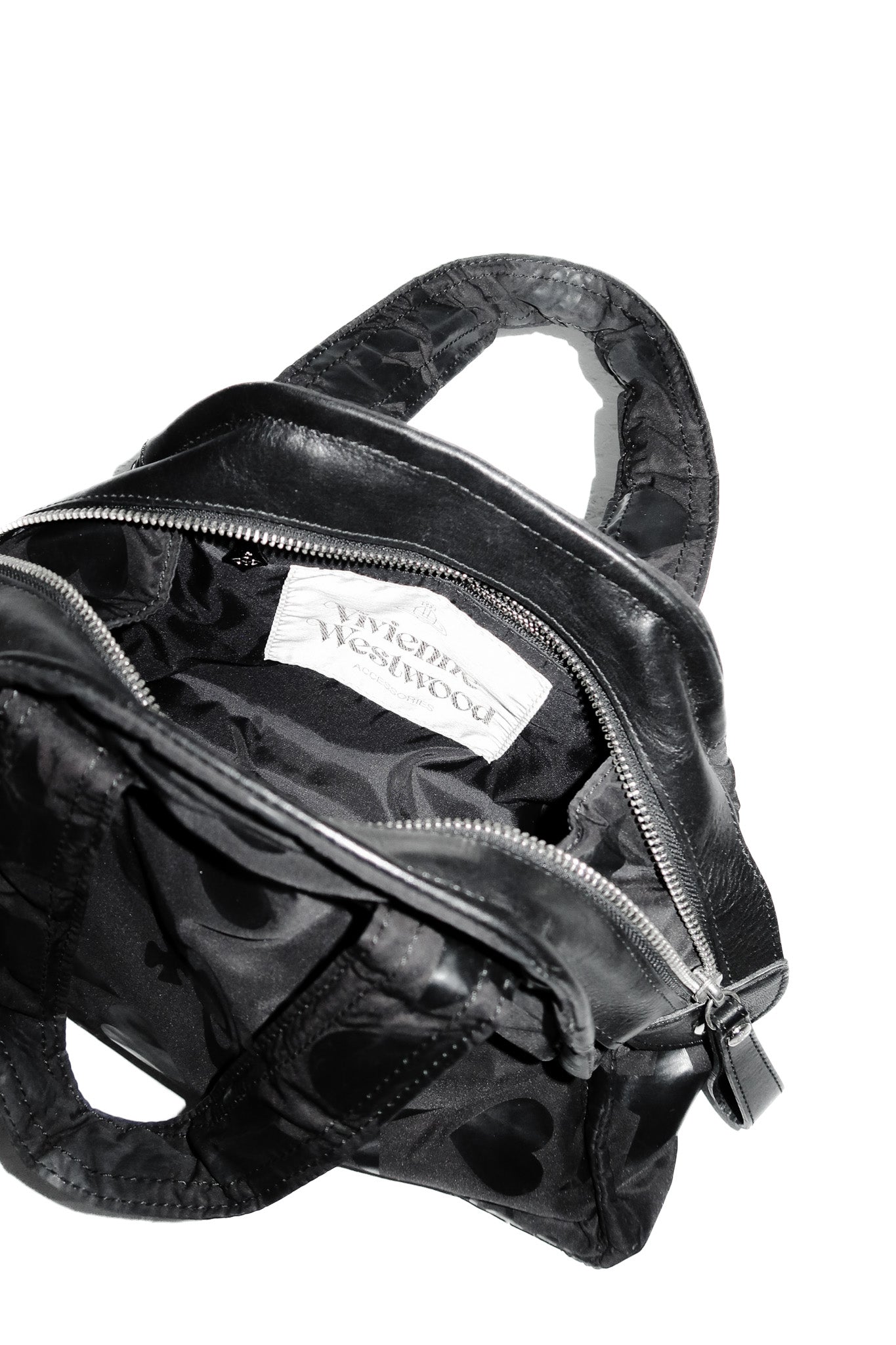 vivienne westwood nylon orb yasmine handbag black.