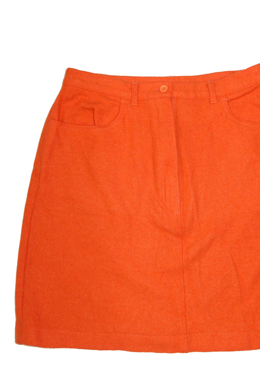 1990’s united colours of benetton wool mini skirt orange.