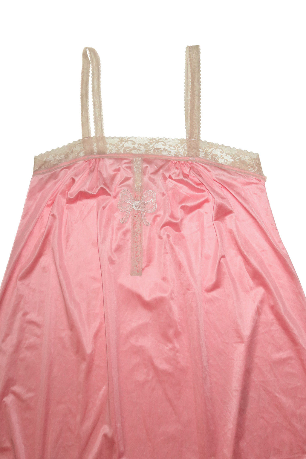 1970’s novita nylon slip maxi dress pink.