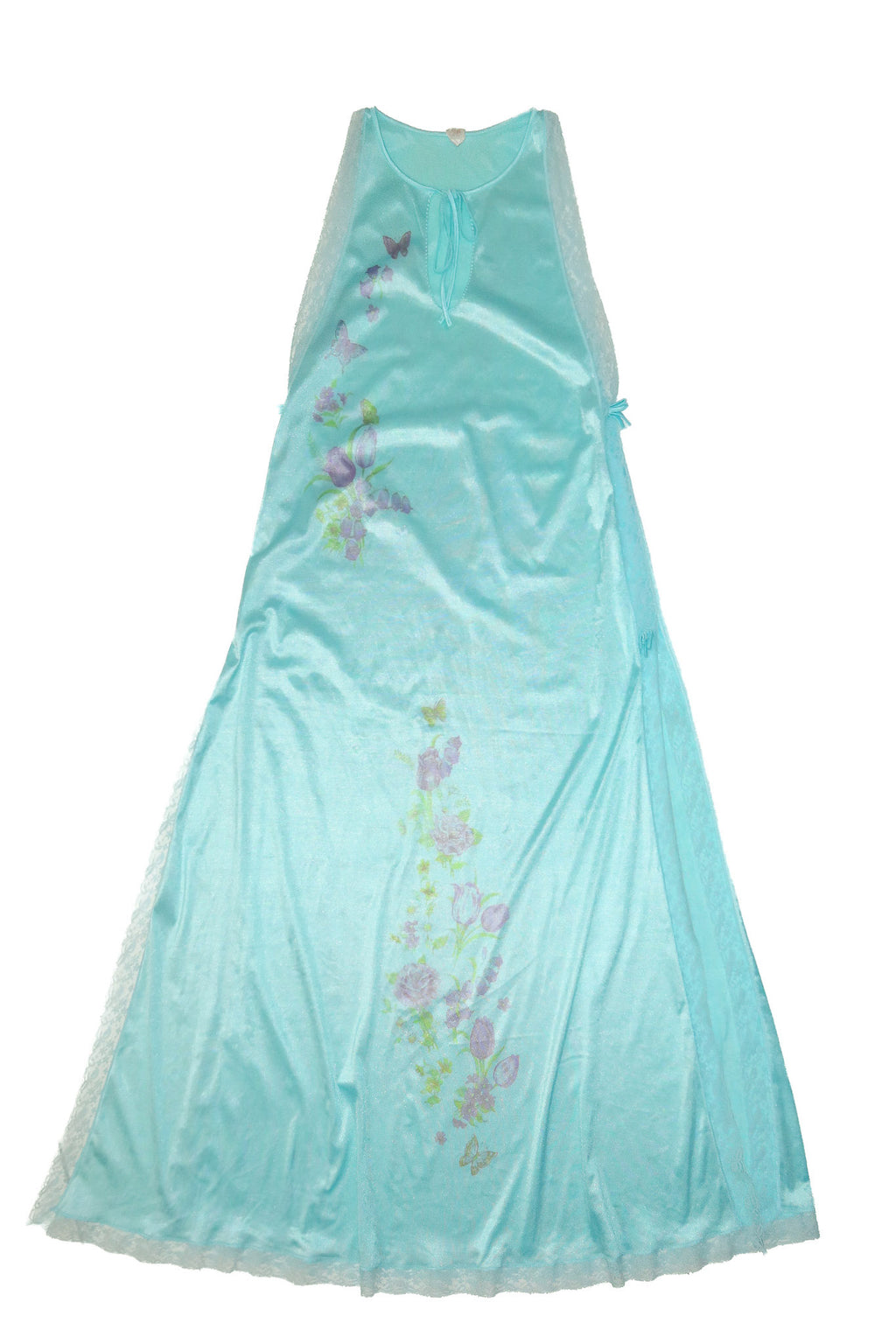 1990’s kenton boutique lace panel maxi dress blue.