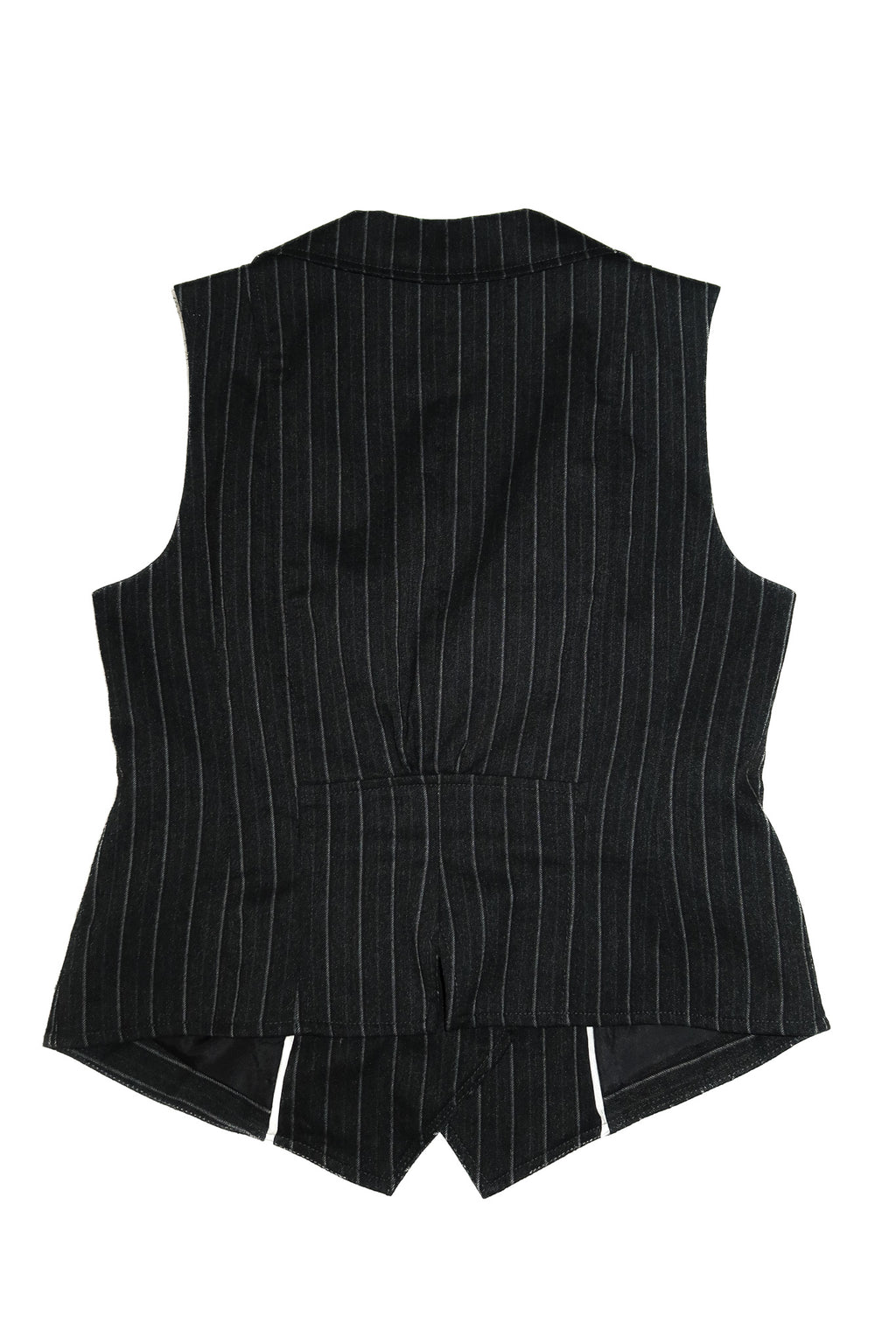 1990's portmans double breasted pinstripe vest black.