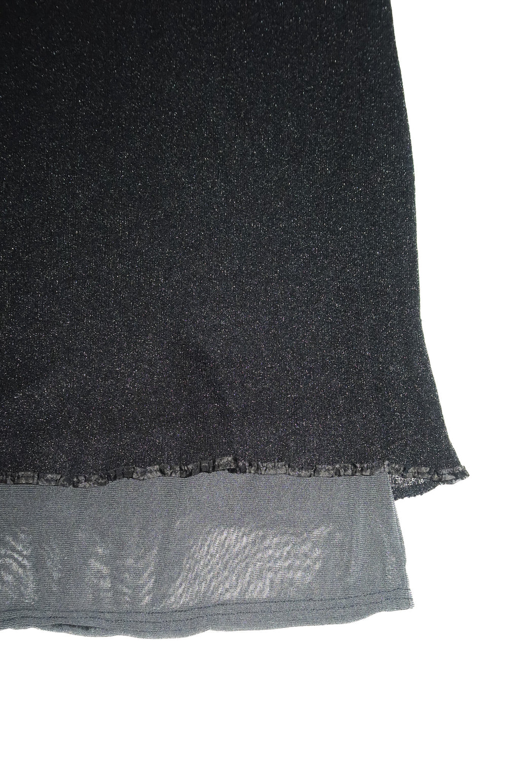 2000’s dq shimmer mesh maxi skirt black.