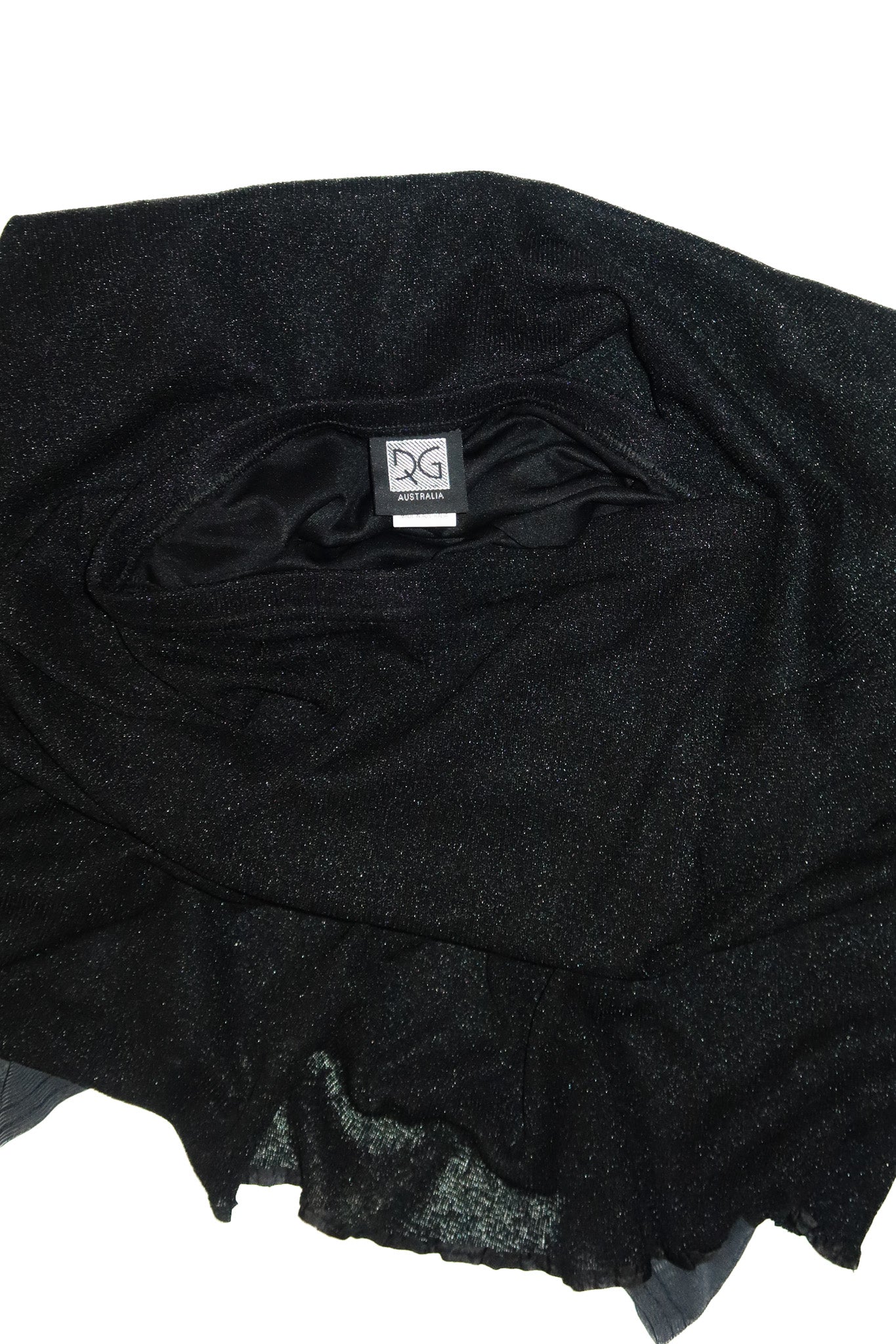 2000’s dq shimmer mesh maxi skirt black.