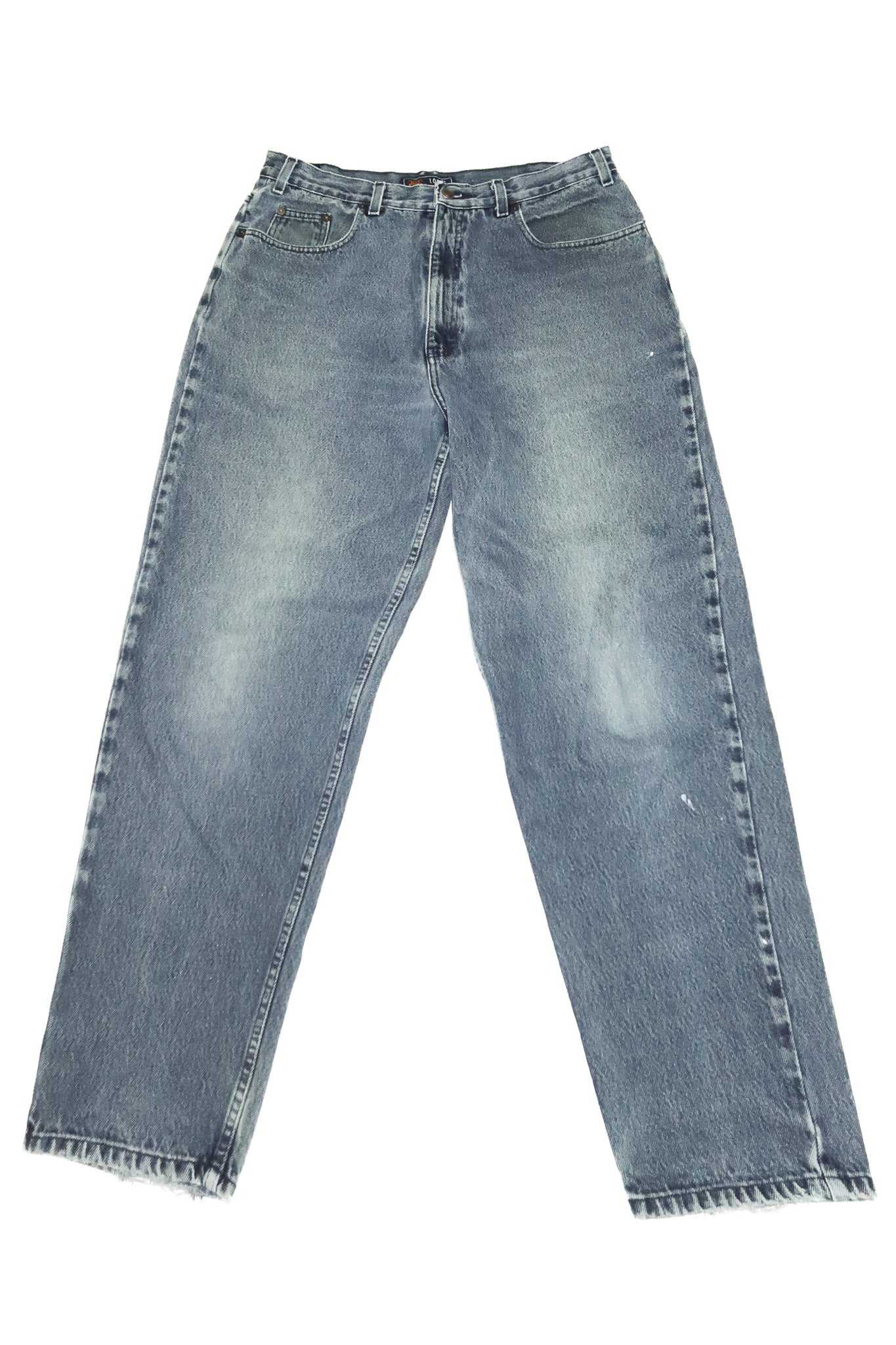 1990’s route 66 loose fit jeans grey washed blue.