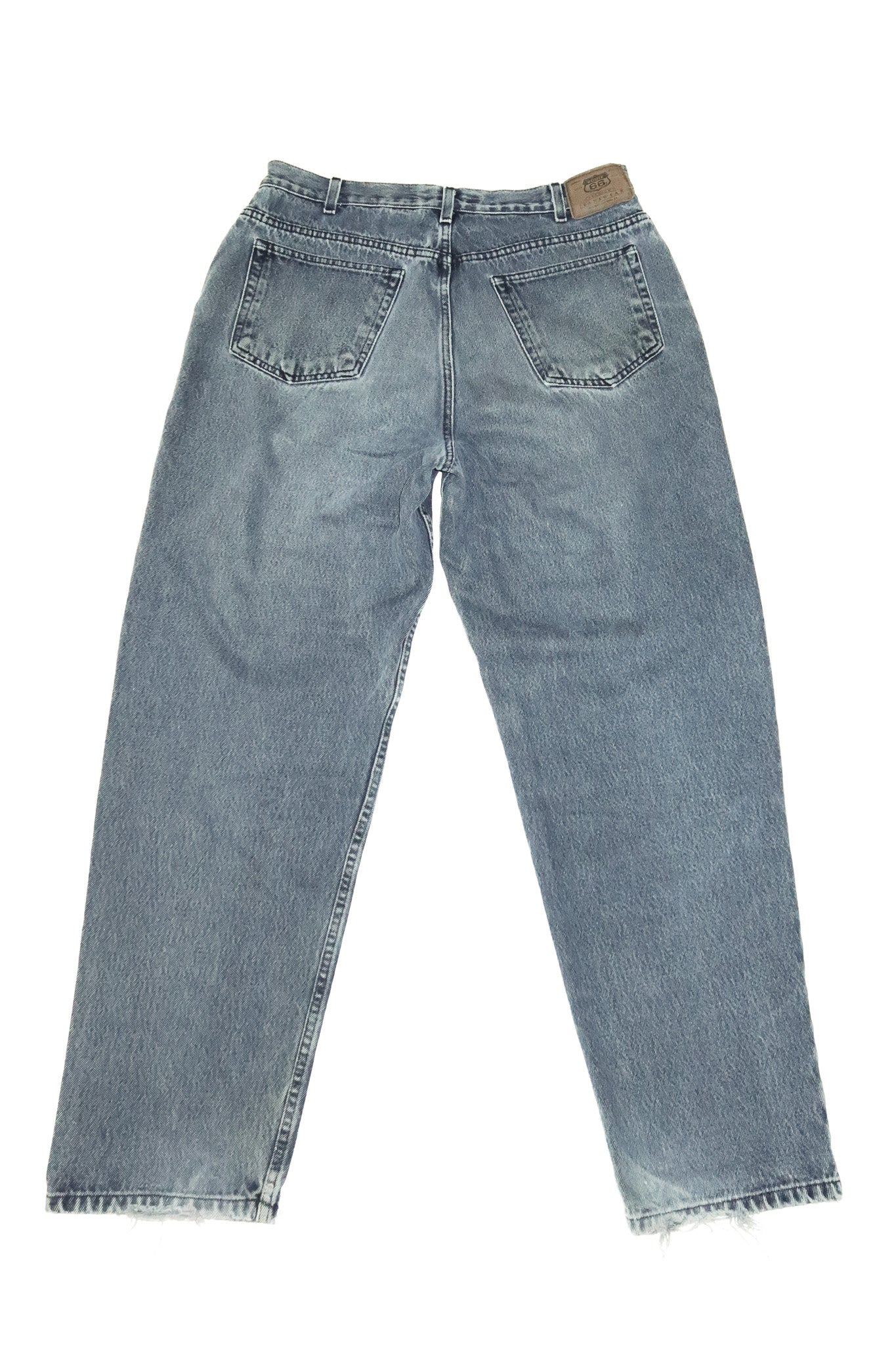 1990’s route 66 loose fit jeans grey washed blue.