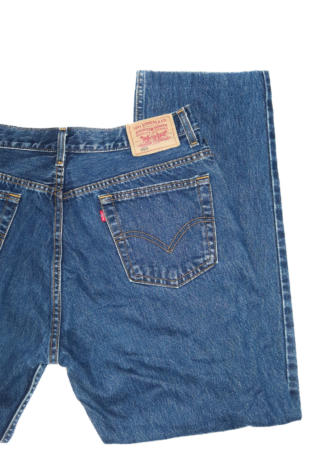 1990’s levi’s 555 straight leg jeans blue.