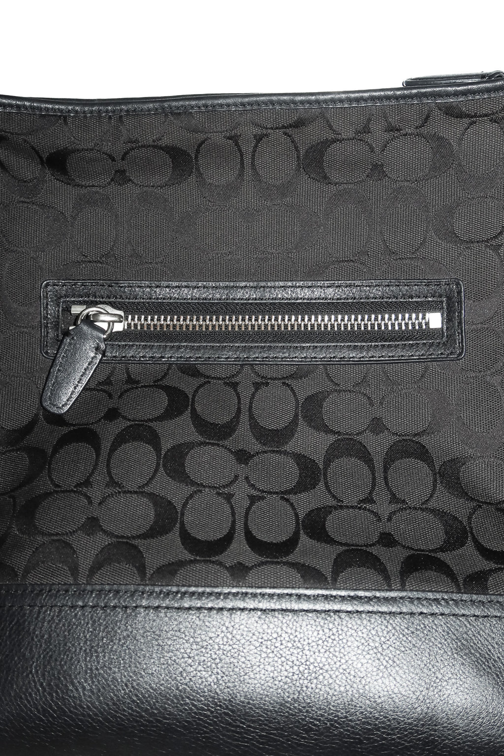 coach canvas / leather legacy duffle bag black.