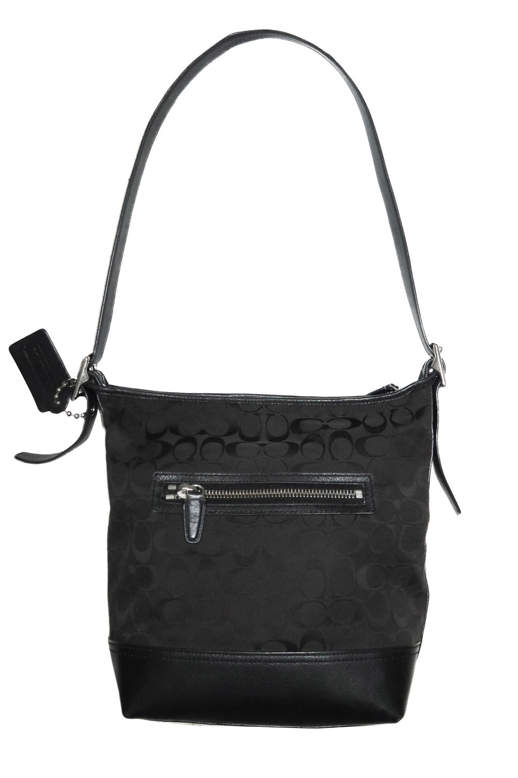 coach canvas / leather legacy duffle bag black.