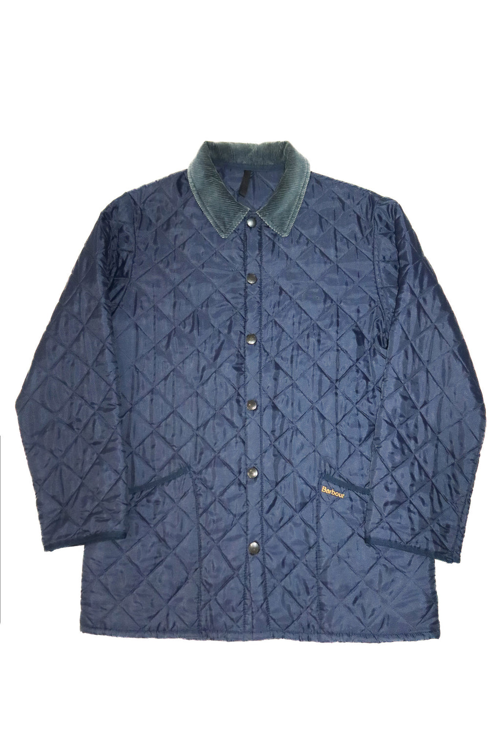 1990's barbour liddesdale quilted jacket navy.
