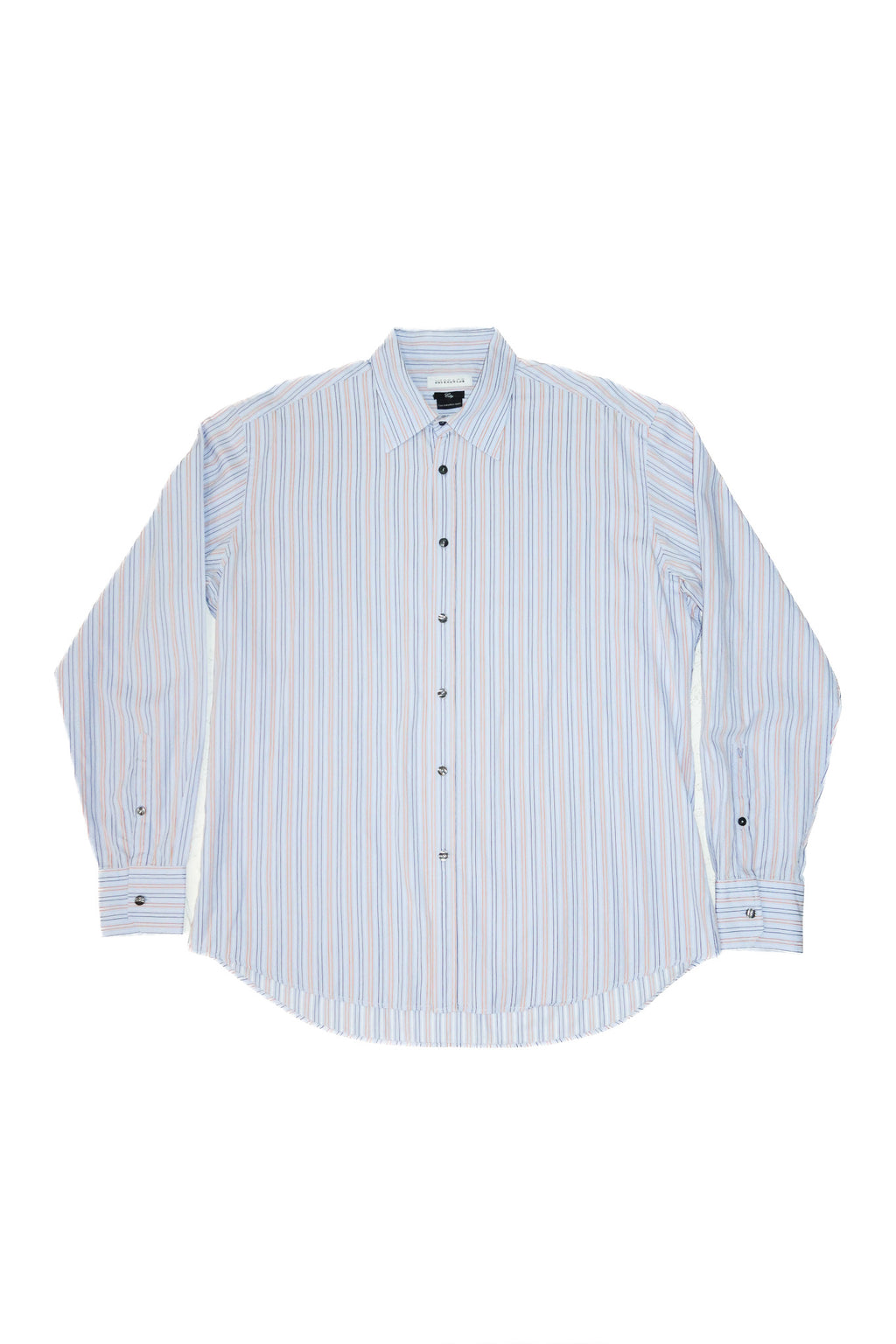 2000's versace city collection striped button up shirt blue.