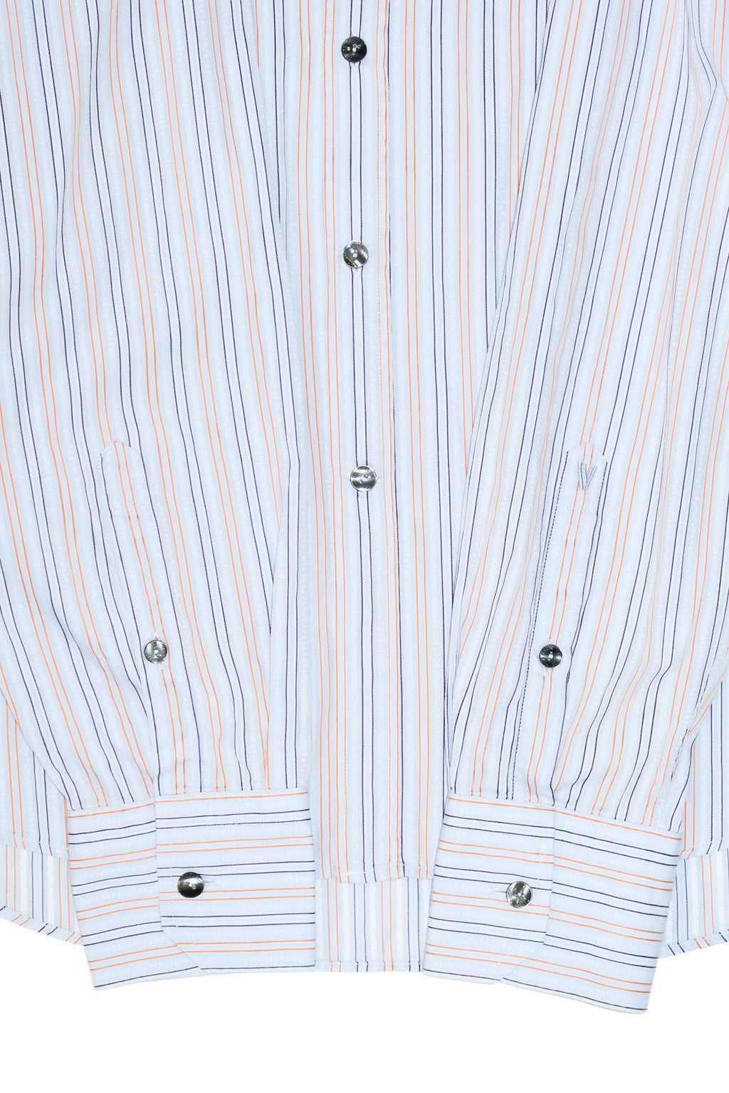 2000's versace city collection striped button up shirt blue.