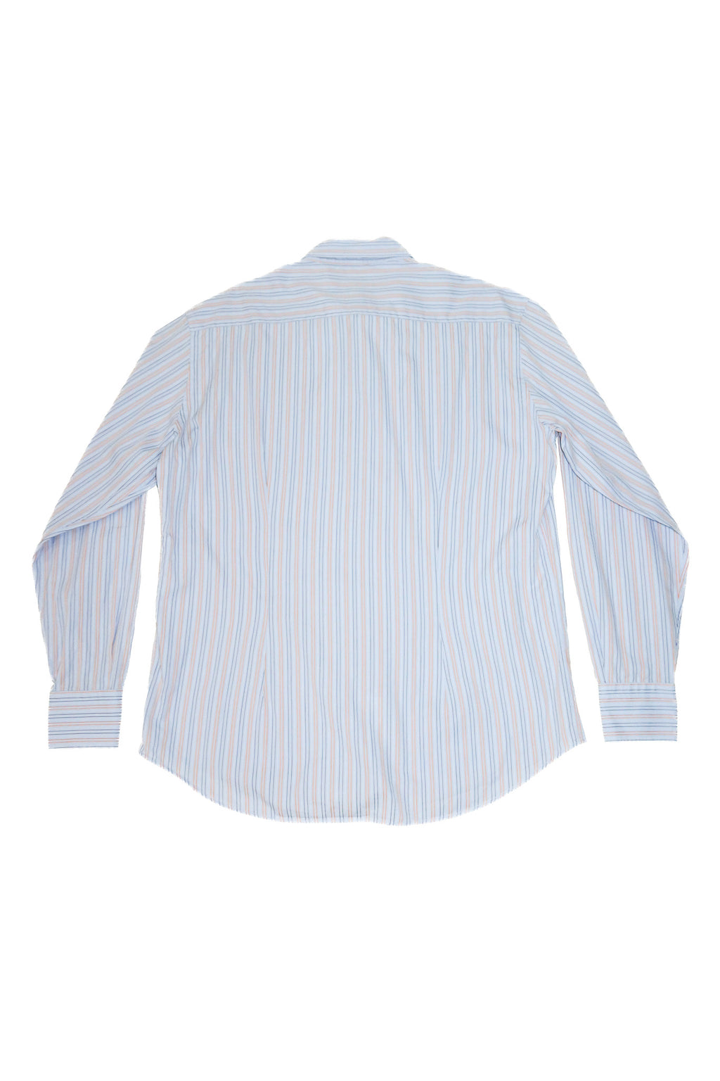 2000's versace city collection striped button up shirt blue.