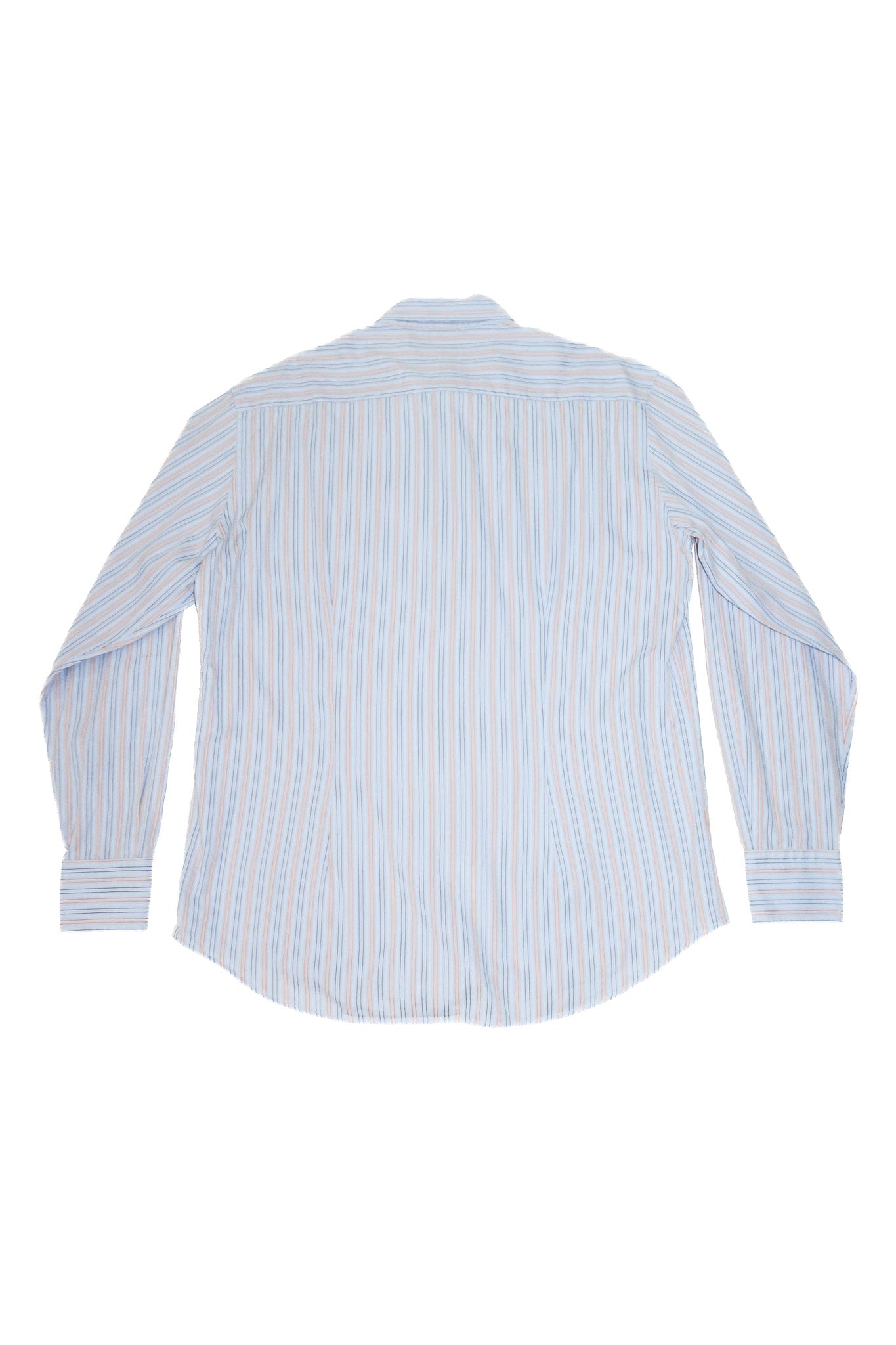 2000's versace city collection striped button up shirt blue.