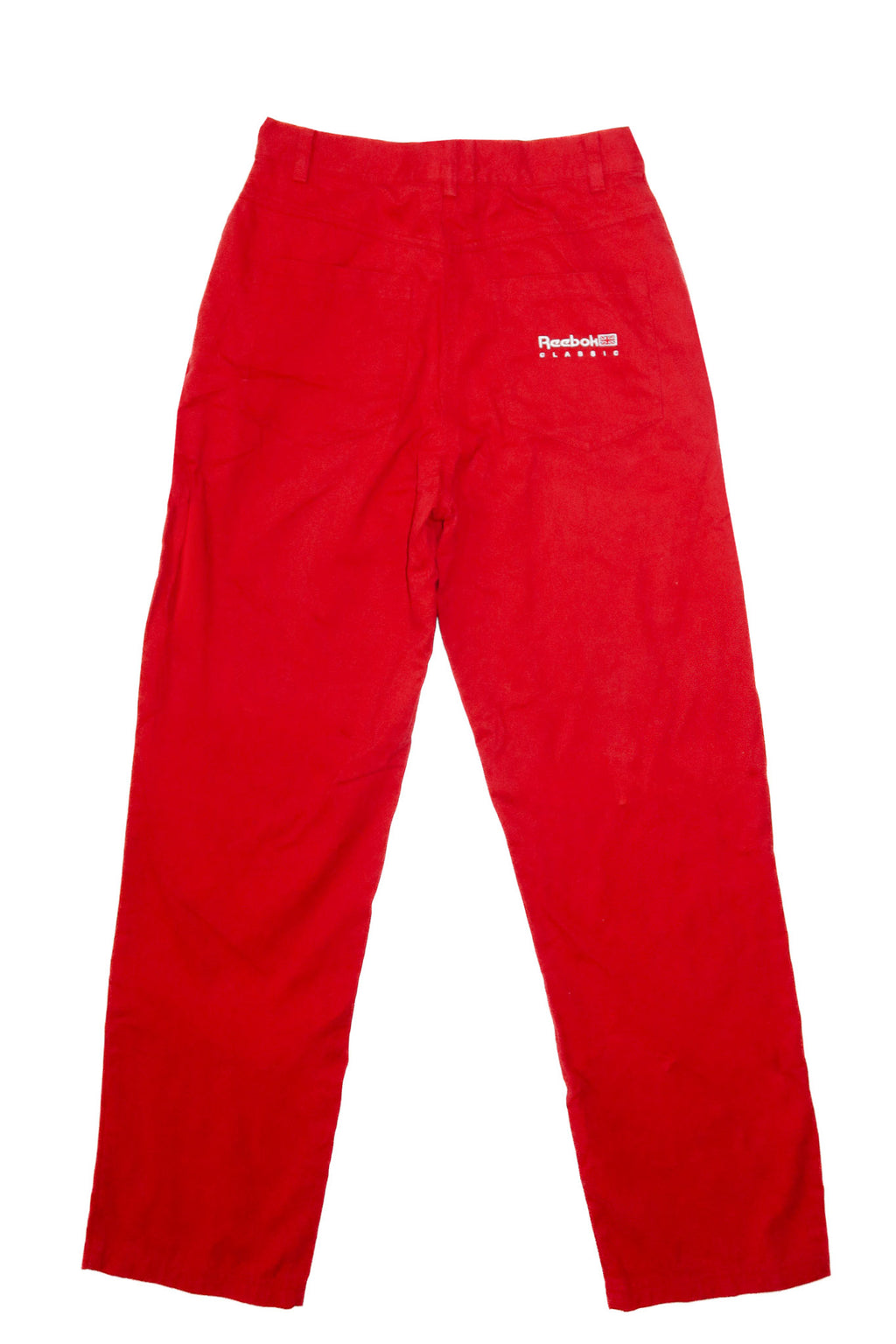 1990's reebok classic cotton twill pants red.