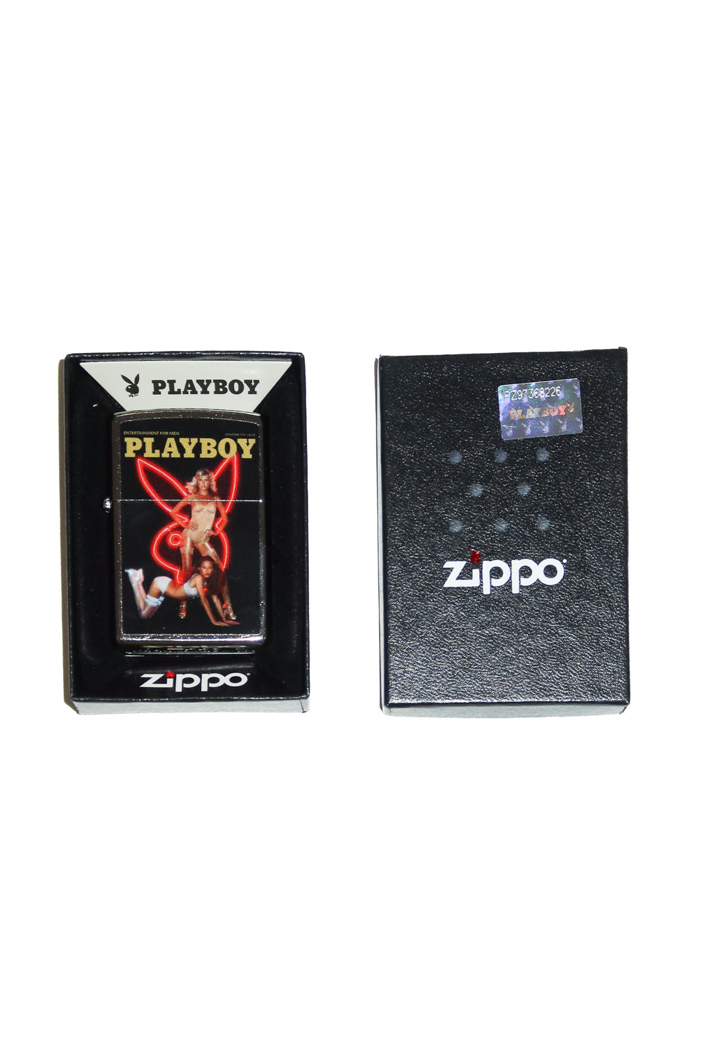 playboy zippo lighter dec 1976 cover black/silver.