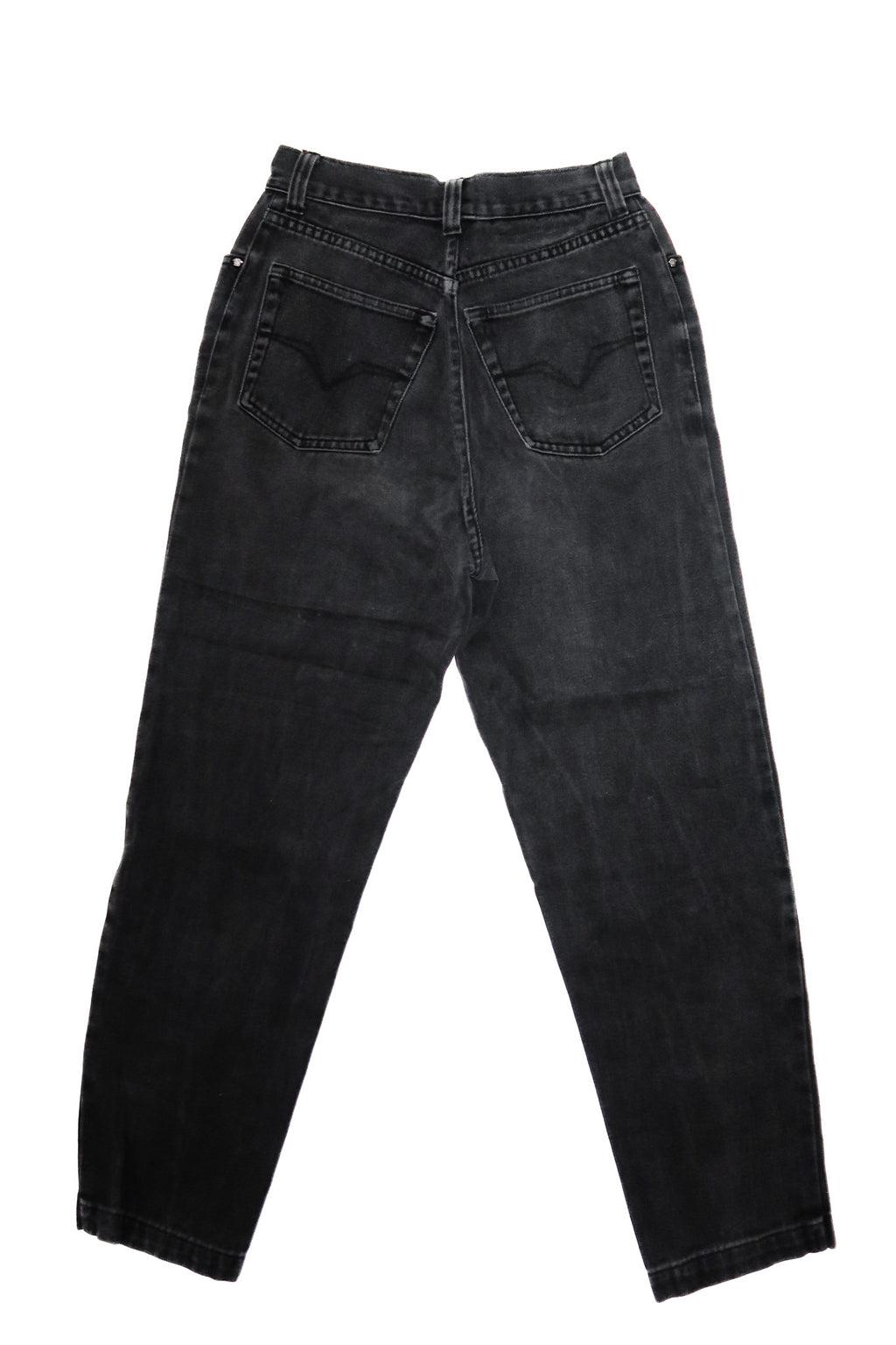 versace jeans couture high-waisted denim jeans black.