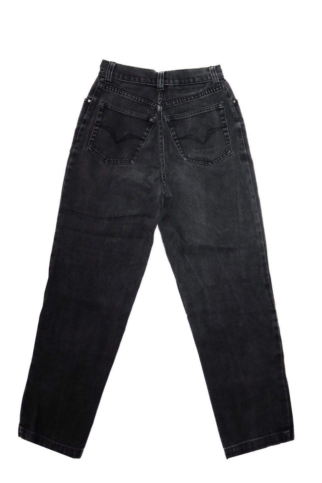 versace jeans couture high-waisted denim jeans black.