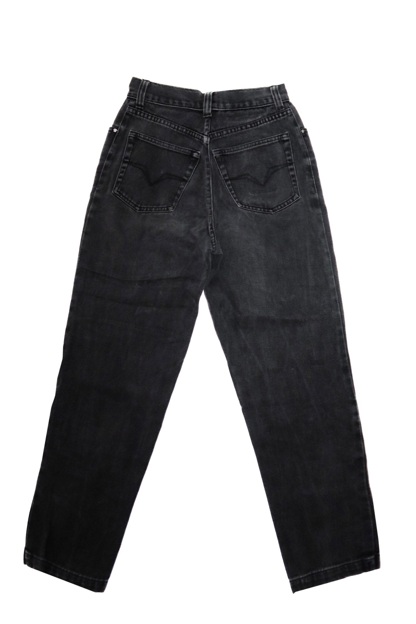 versace jeans couture high-waisted denim jeans black.