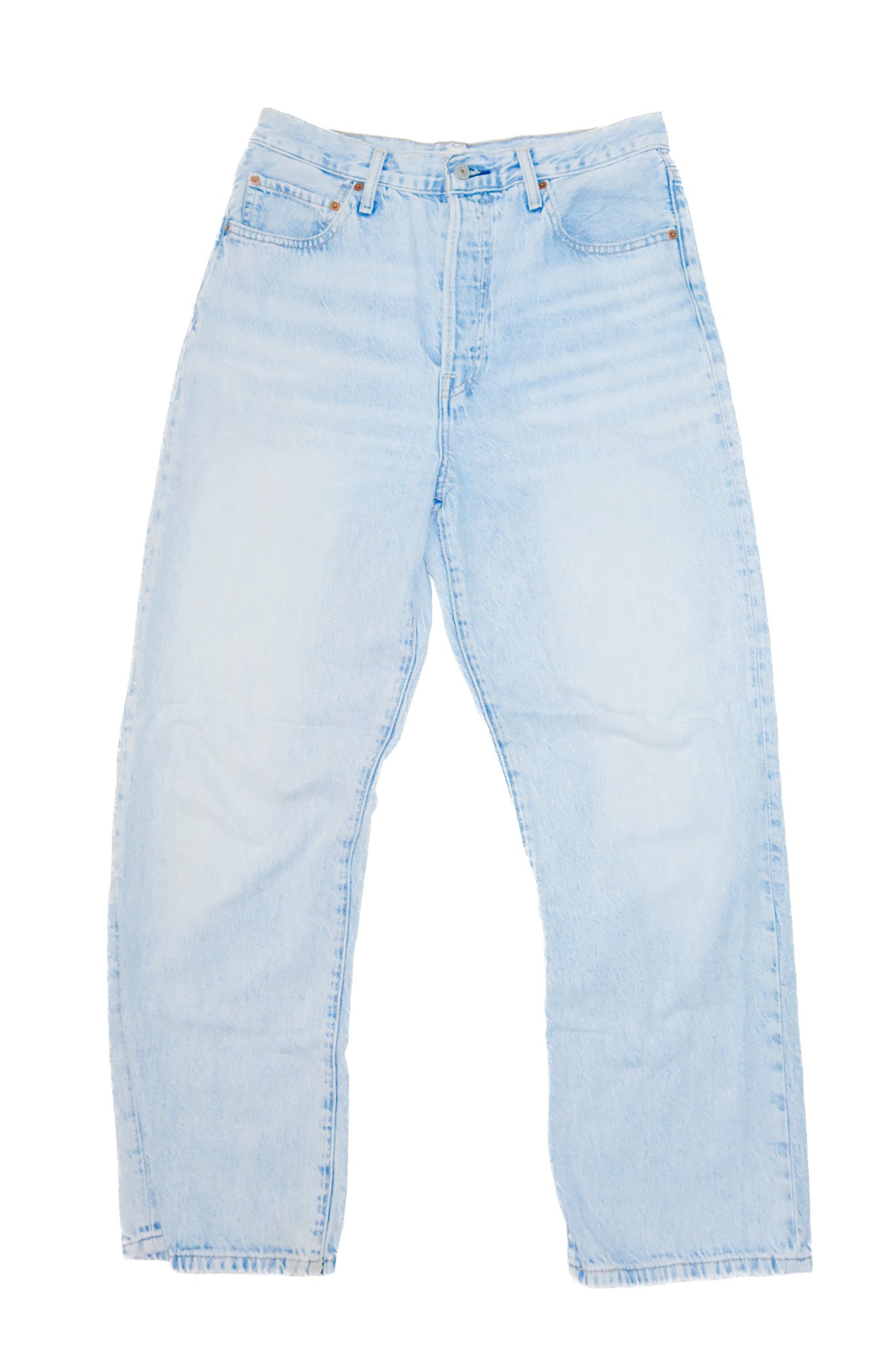 levis ribcage straight ankle jeans light blue.