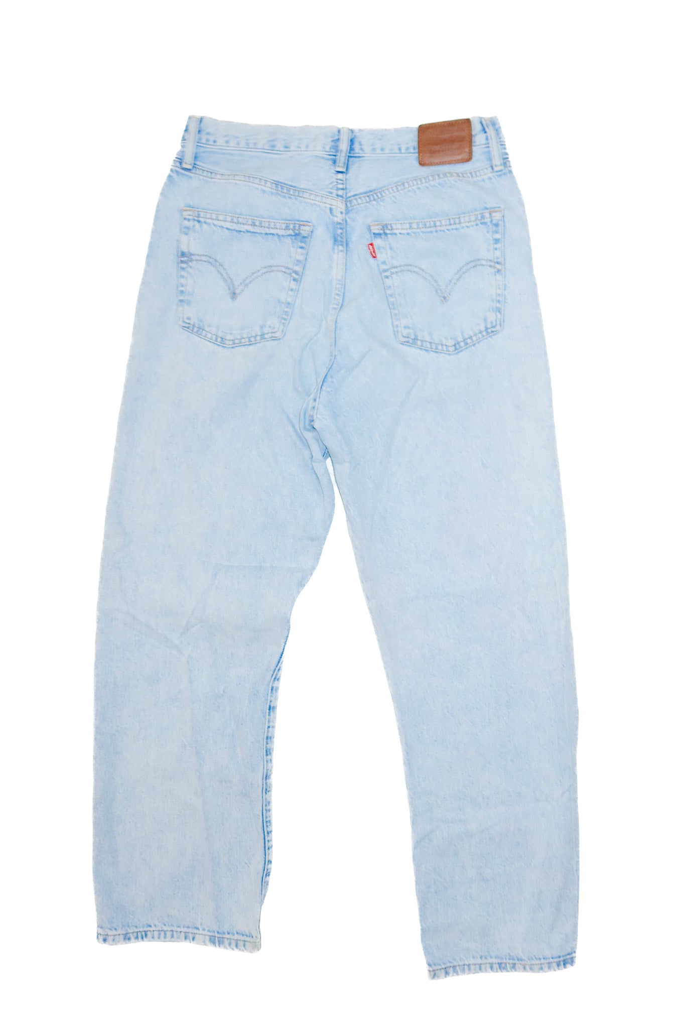 levis ribcage straight ankle jeans light blue.