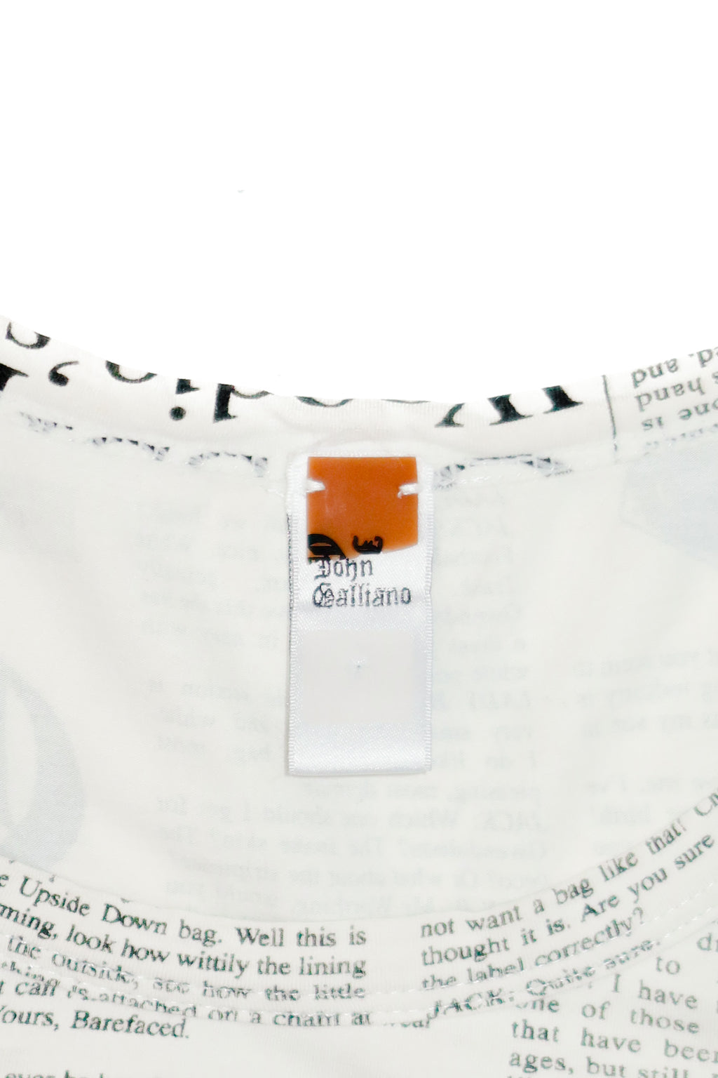 john galliano newspaper print tee.