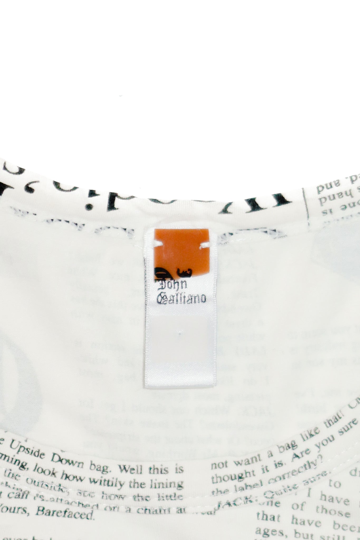 john galliano newspaper print tee.