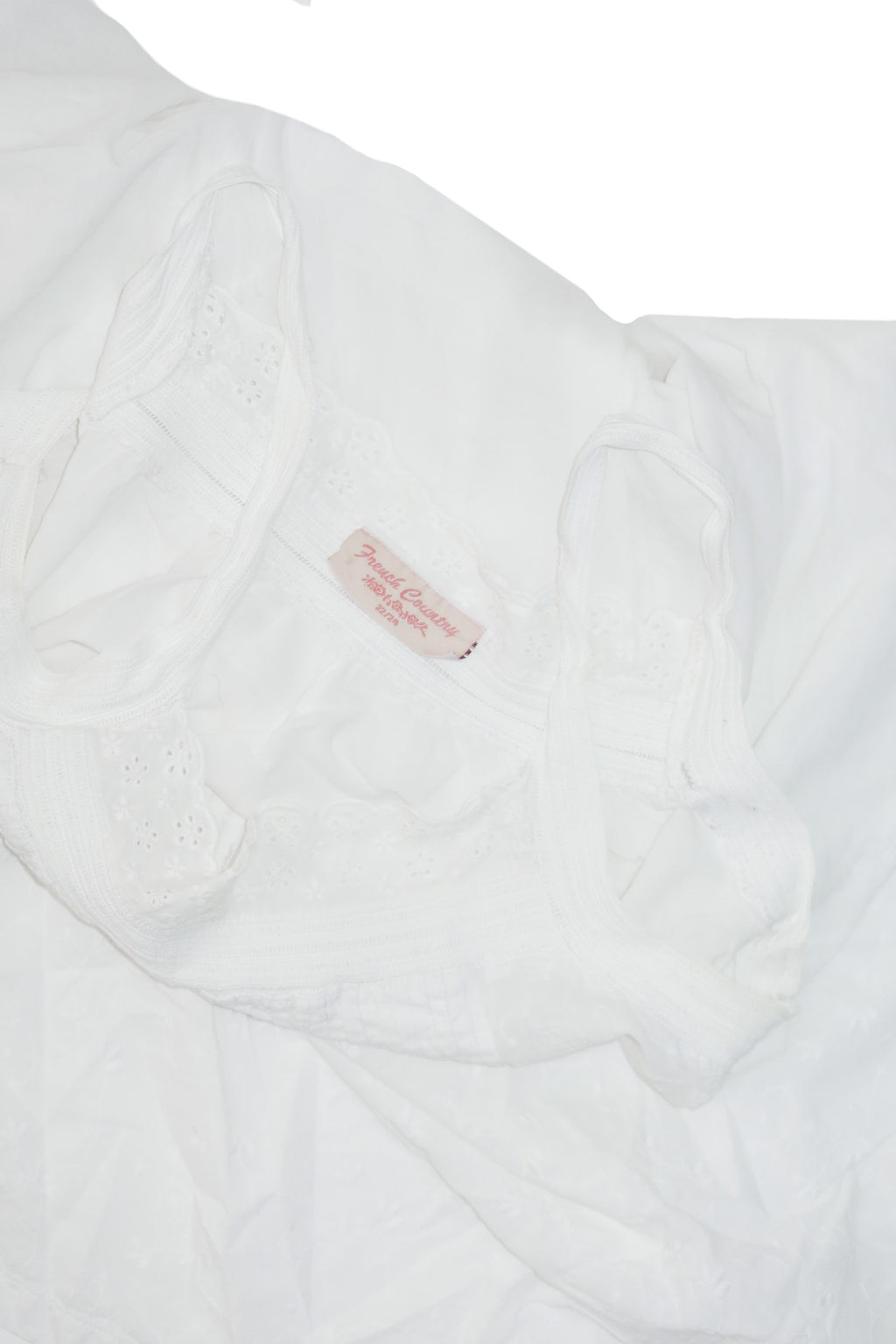french country cotton dress white.