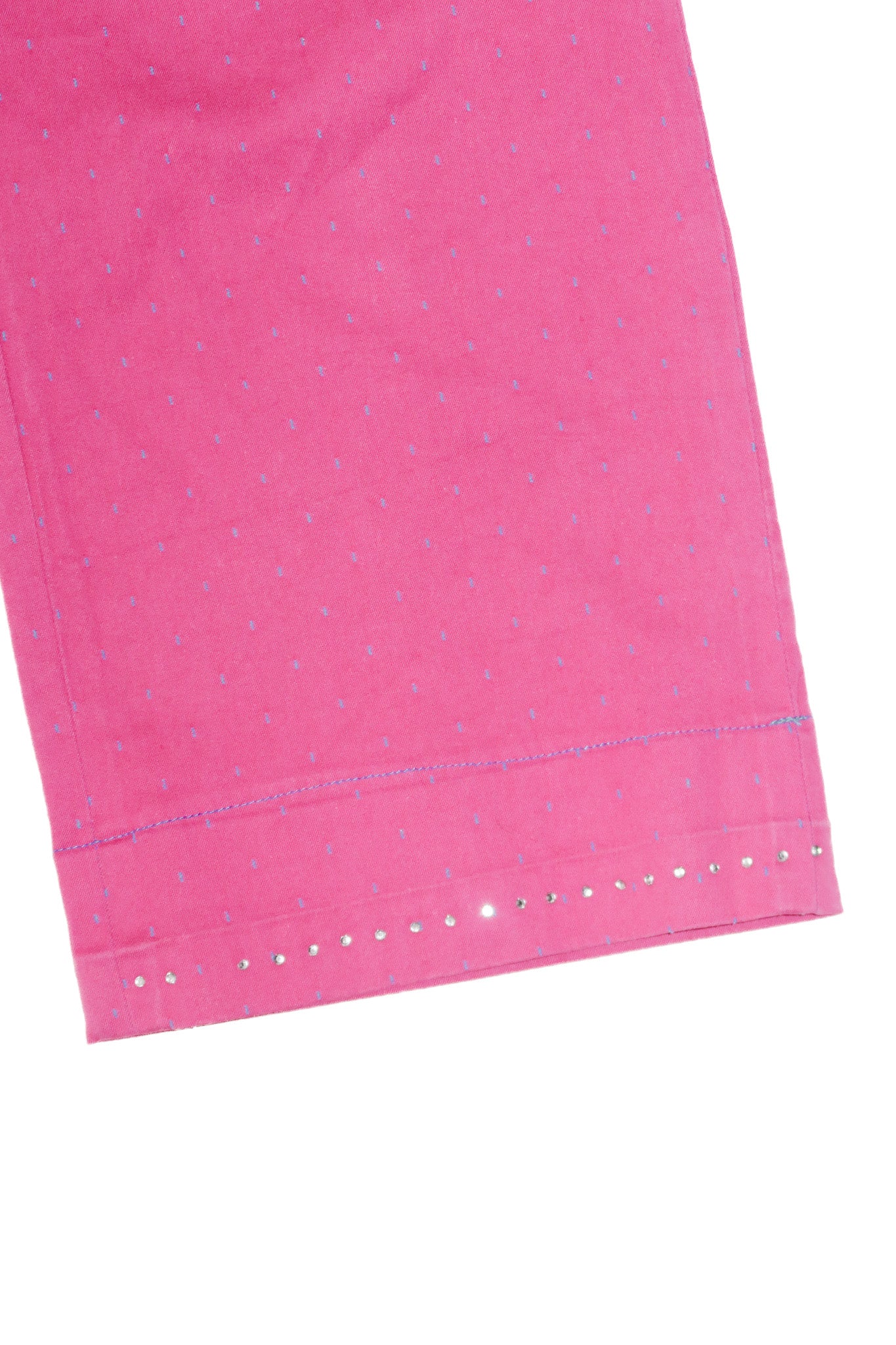 2000's zena high-waisted rhinestone pants pink.