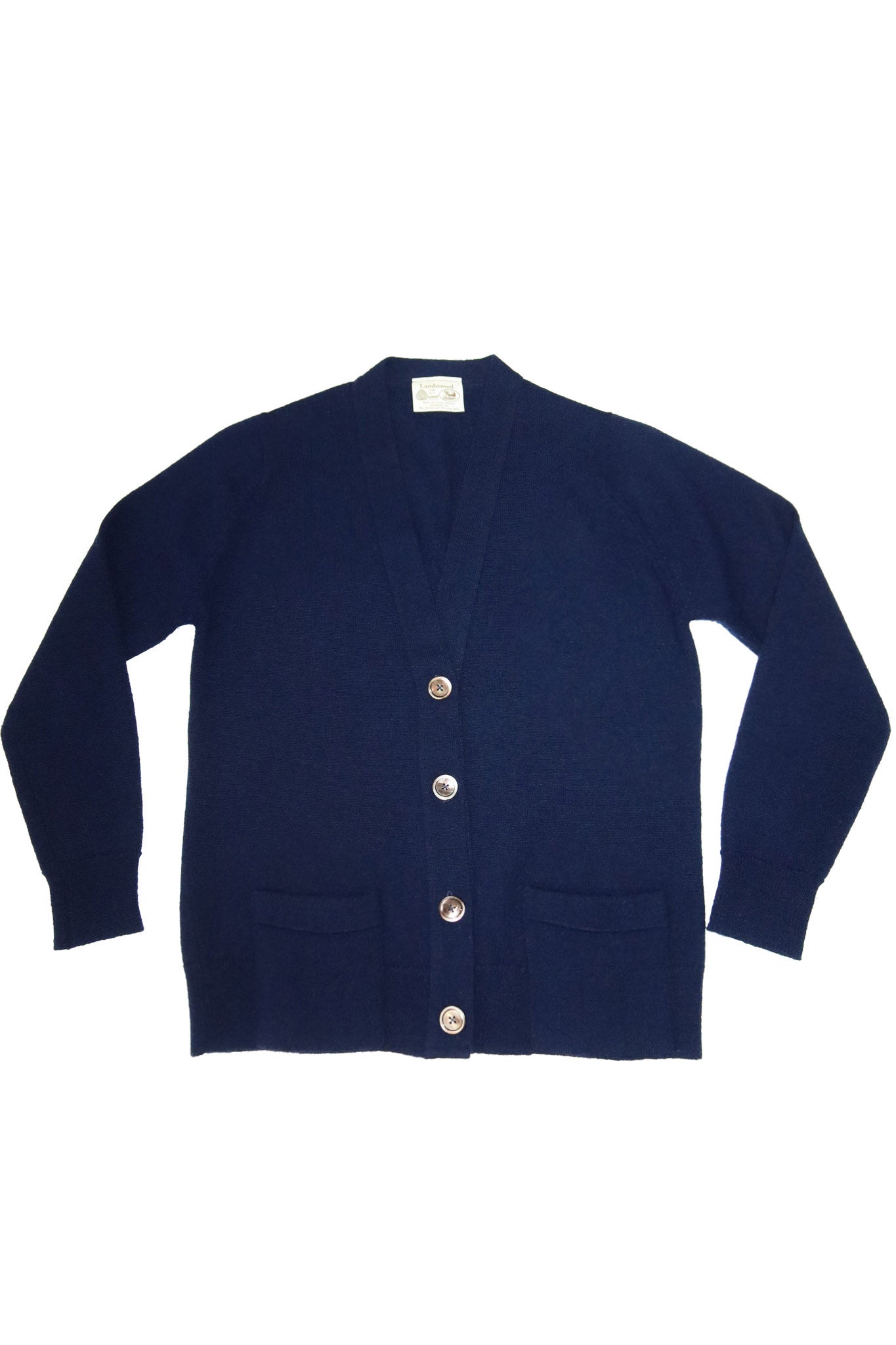 1980's edinburgh woollen mill lambswool cardigan navy.